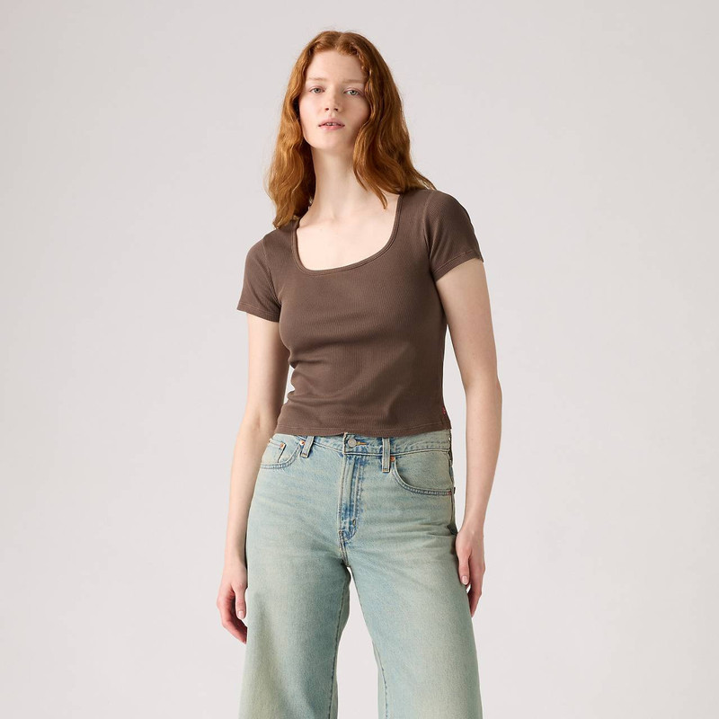 ESSENTIAL SQUARE NECK TEE 1