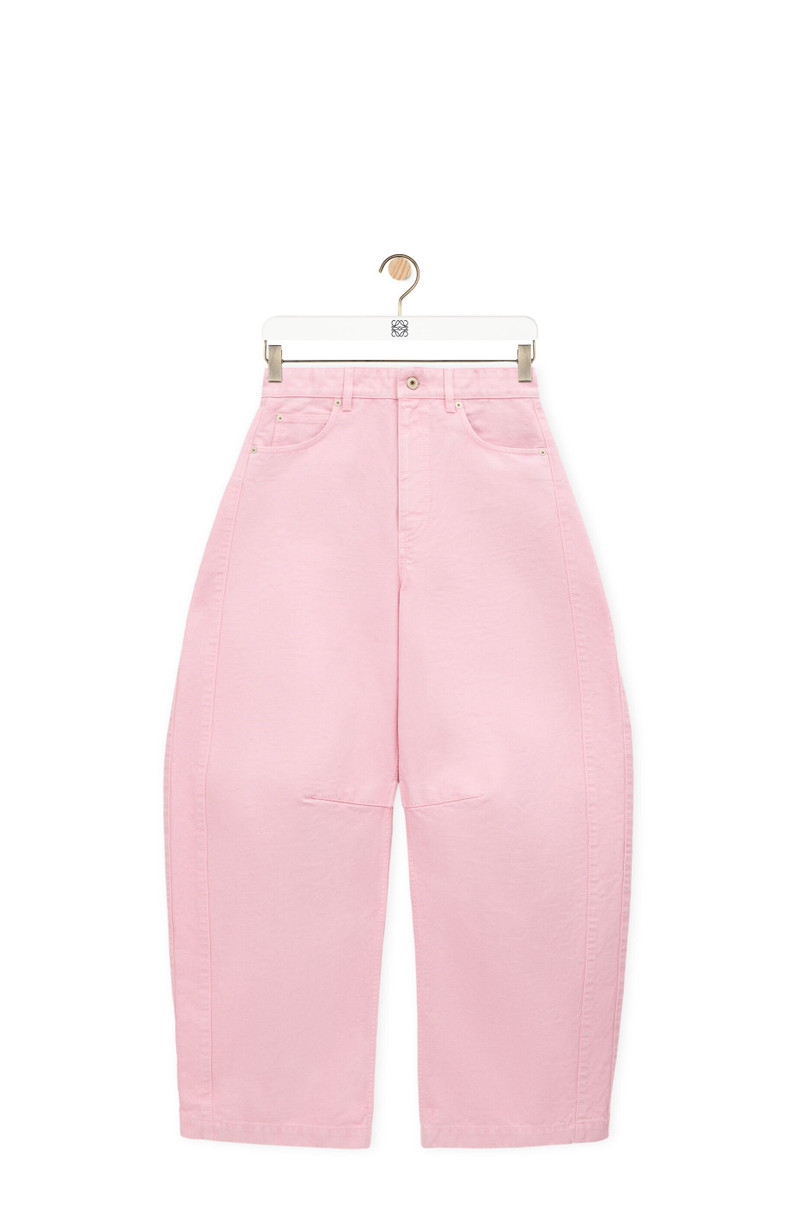 Barrel trousers in cotton - 1