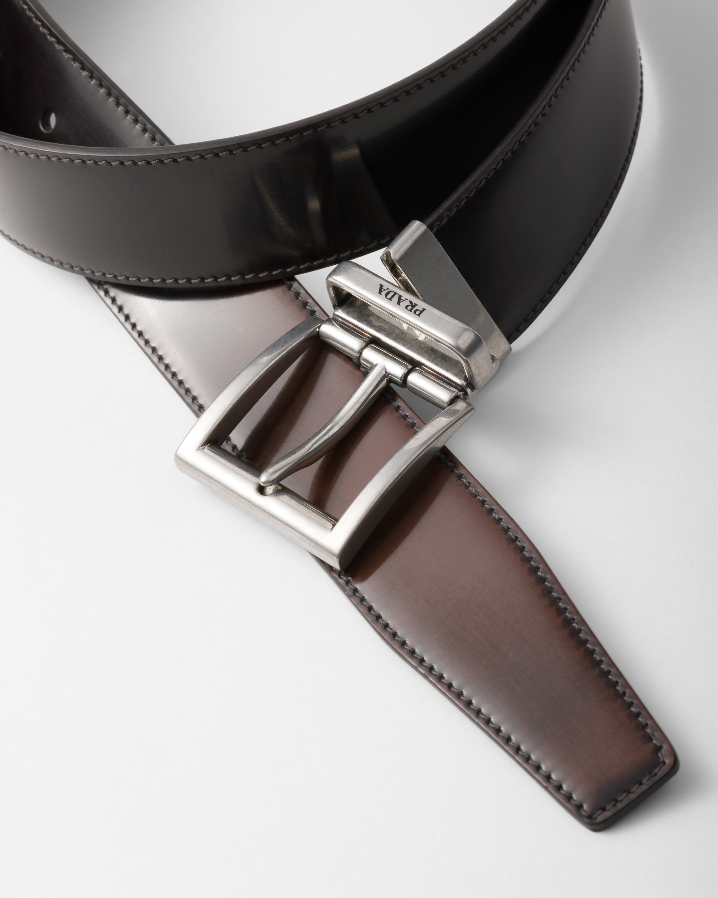 Brushed leather belt - 2