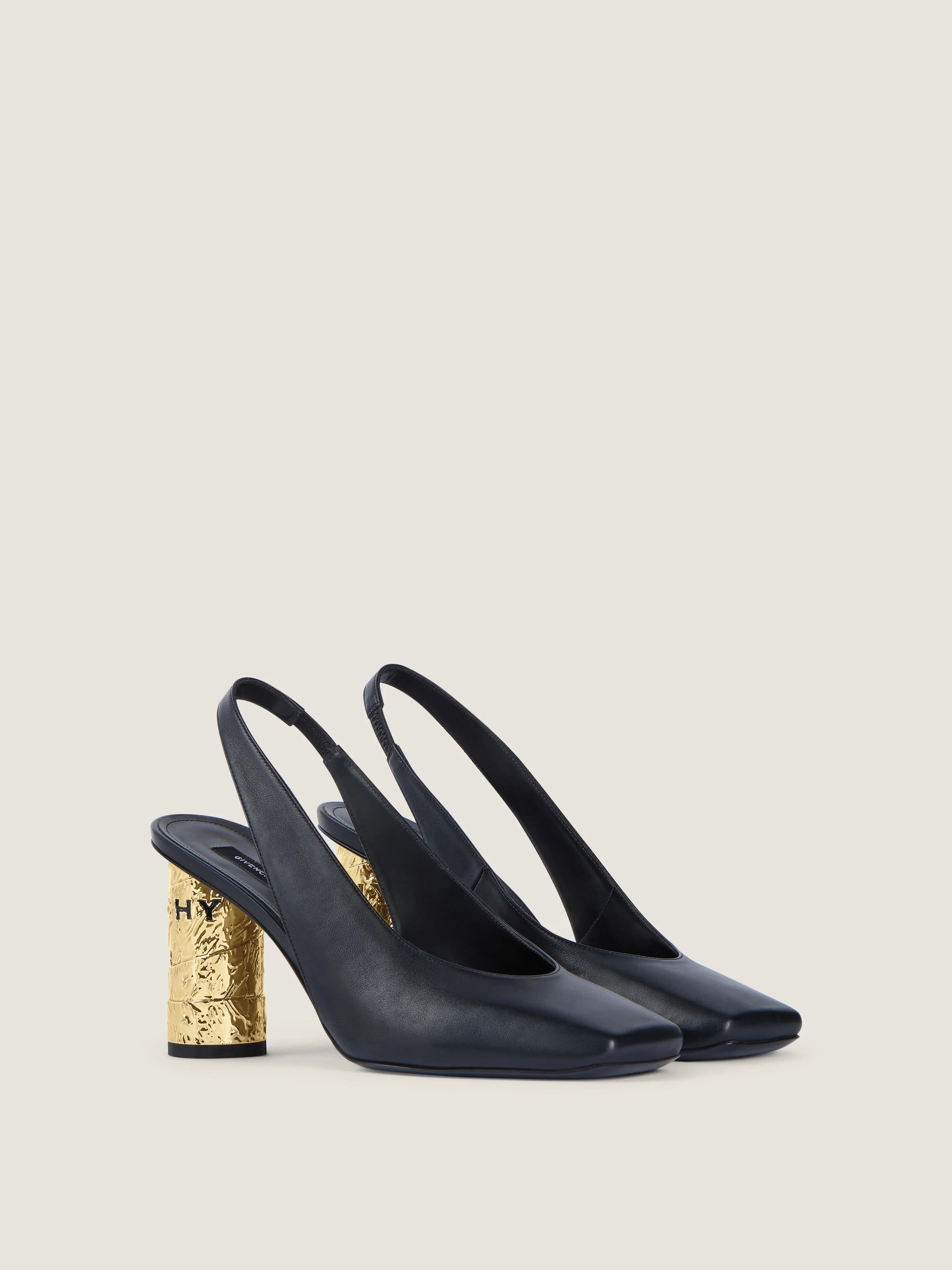 TAPE SLINGBACKS IN LEATHER - 1