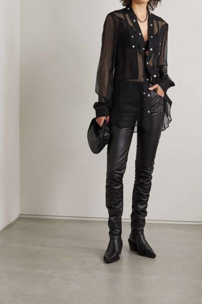 Rick Owens Larry silk-chiffon shirt outlook