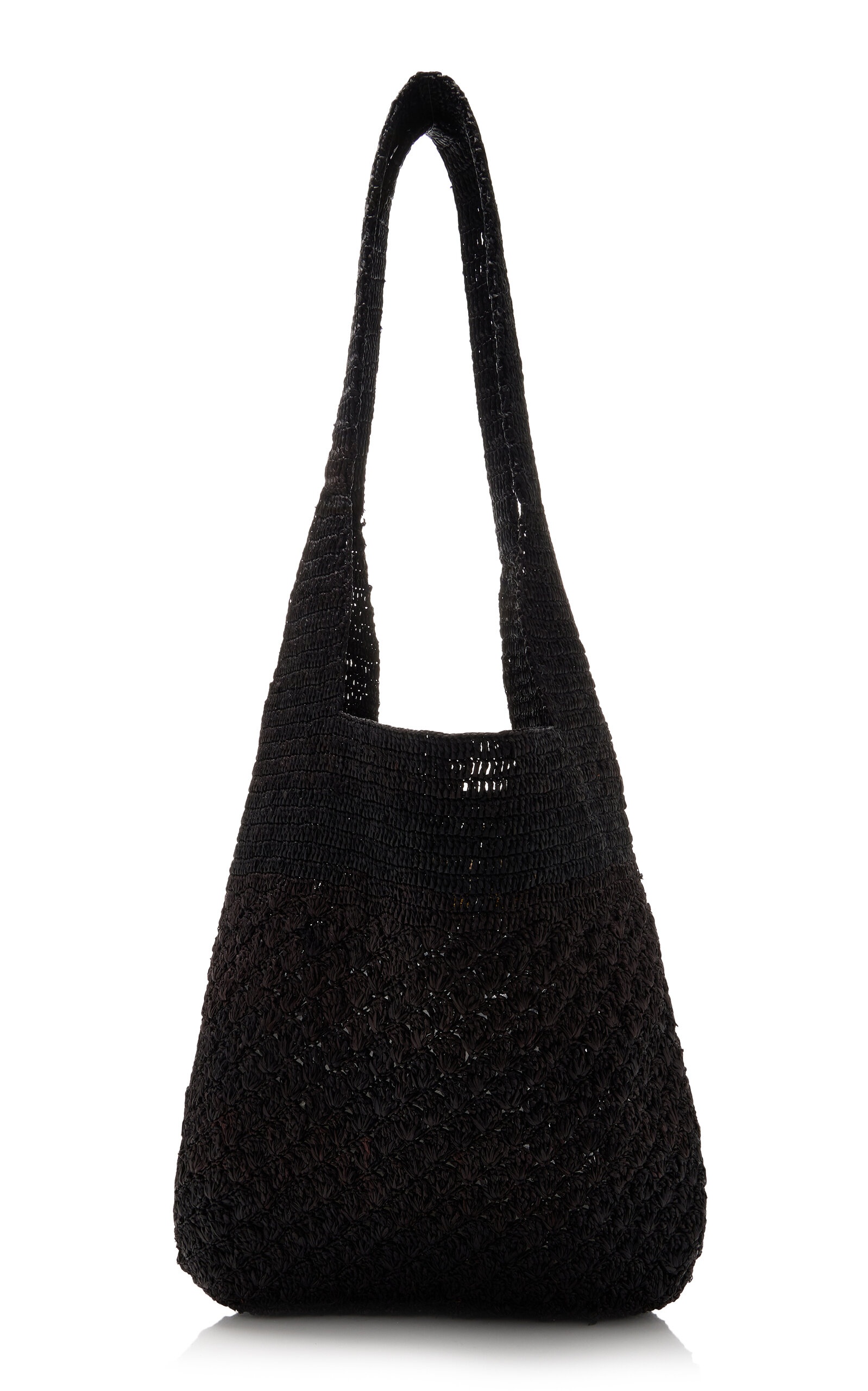 Isabel Marant Praia Medium Woven Raffia Tote Bag black