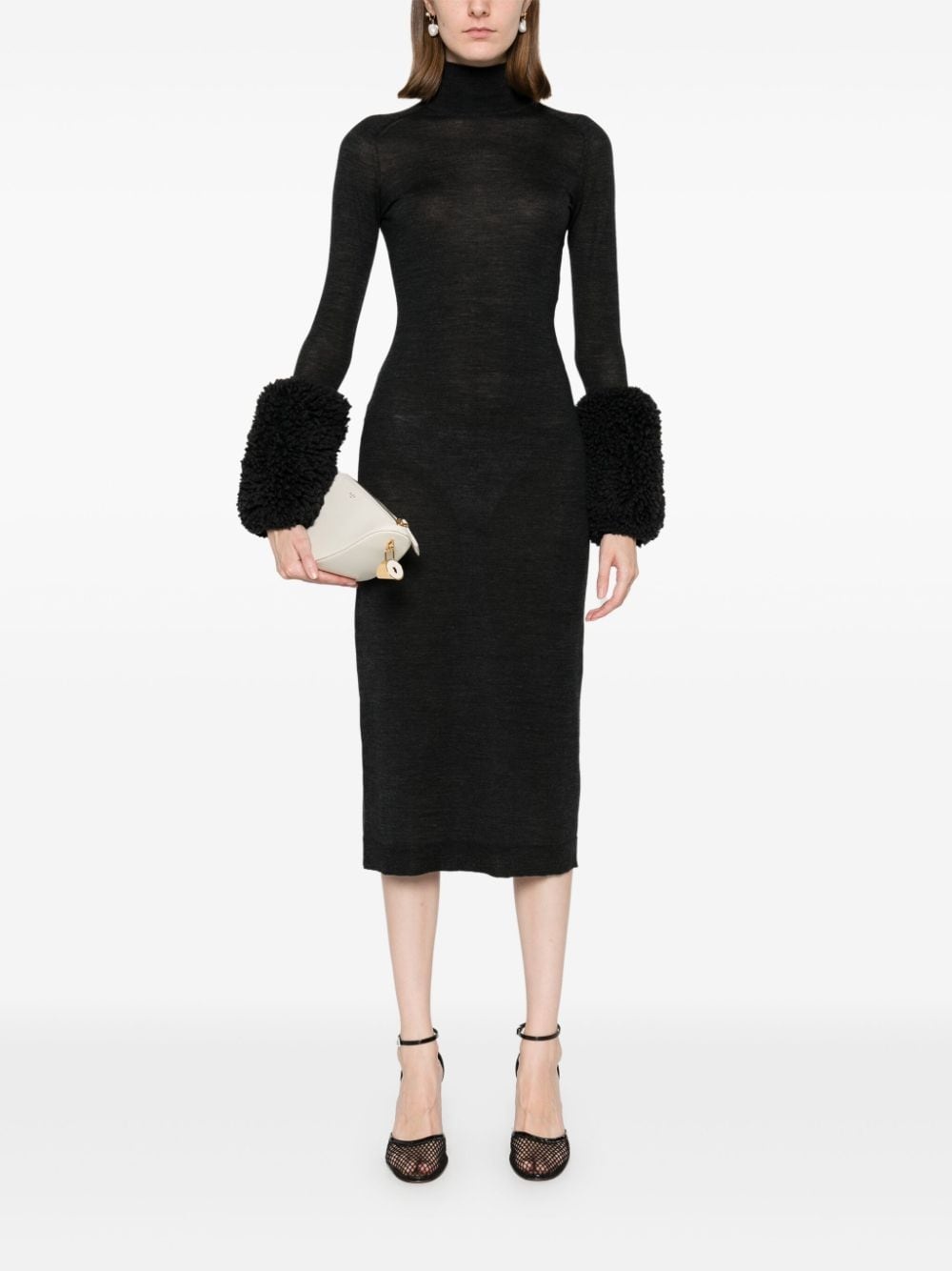 bubble cuffs bodycon dress - 2