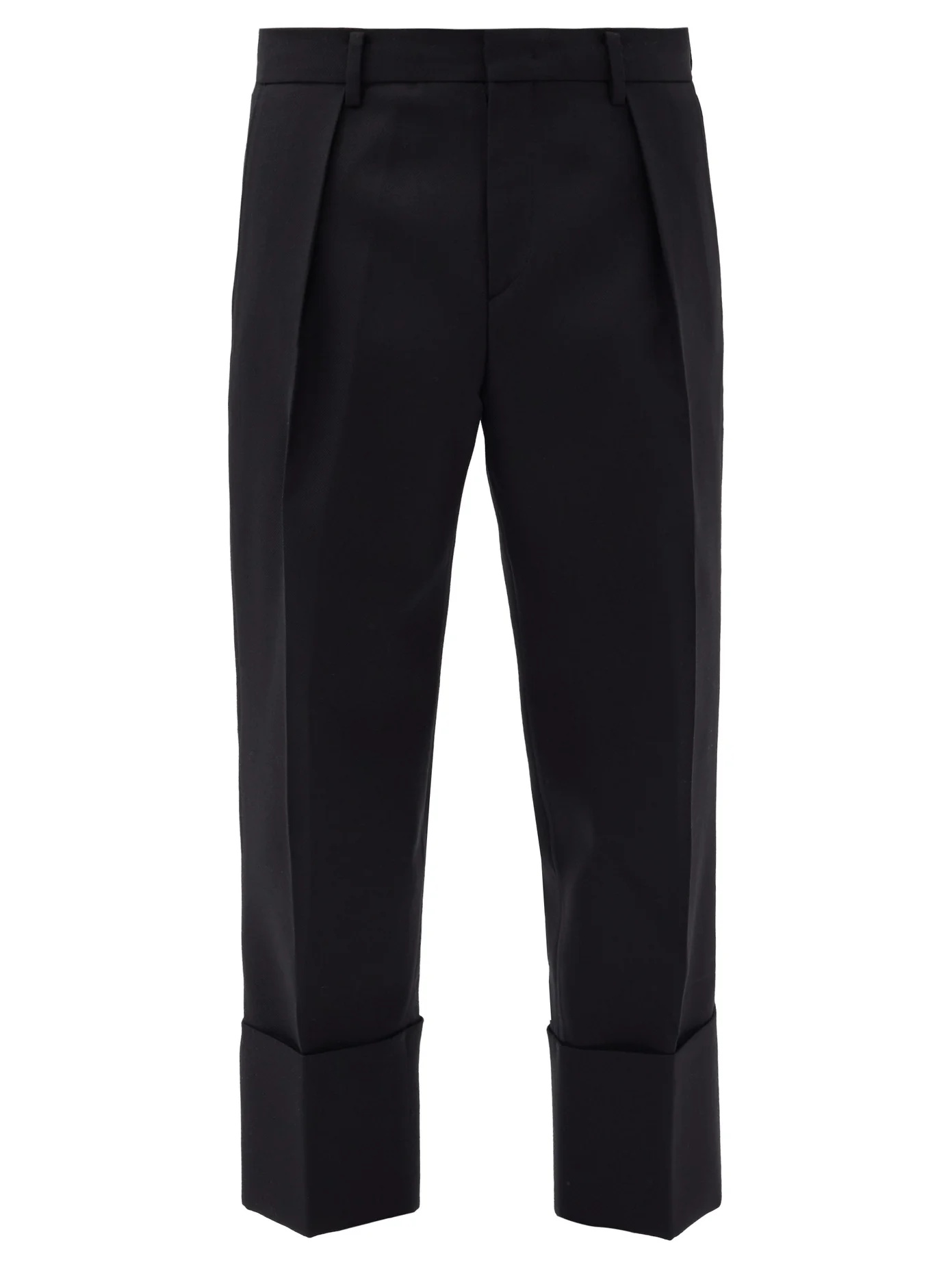 Cropped wool tailored trousers - 1