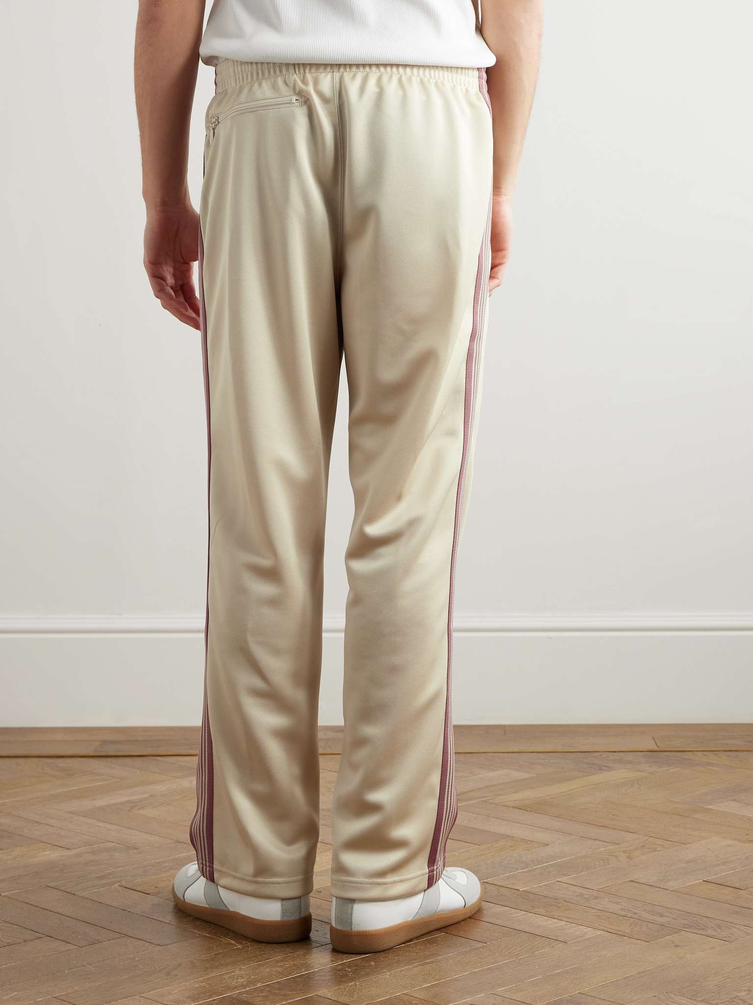 Straight-Leg Webbing-Trimmed Logo-Embroidered Tech-Jersey Track Pants - 4