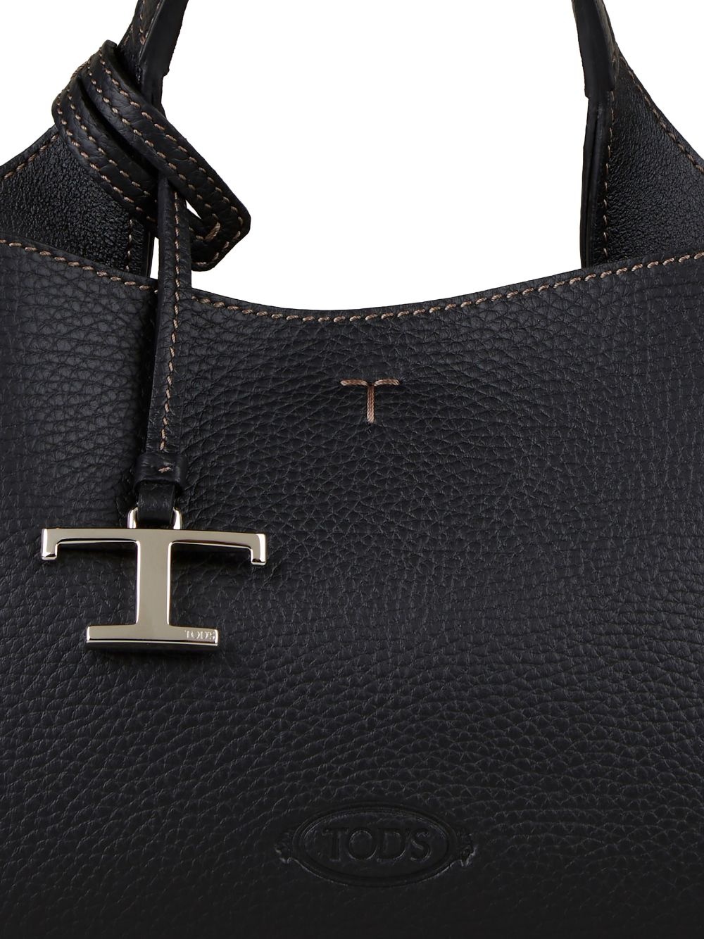 logo-pendant leather tote bag - 4