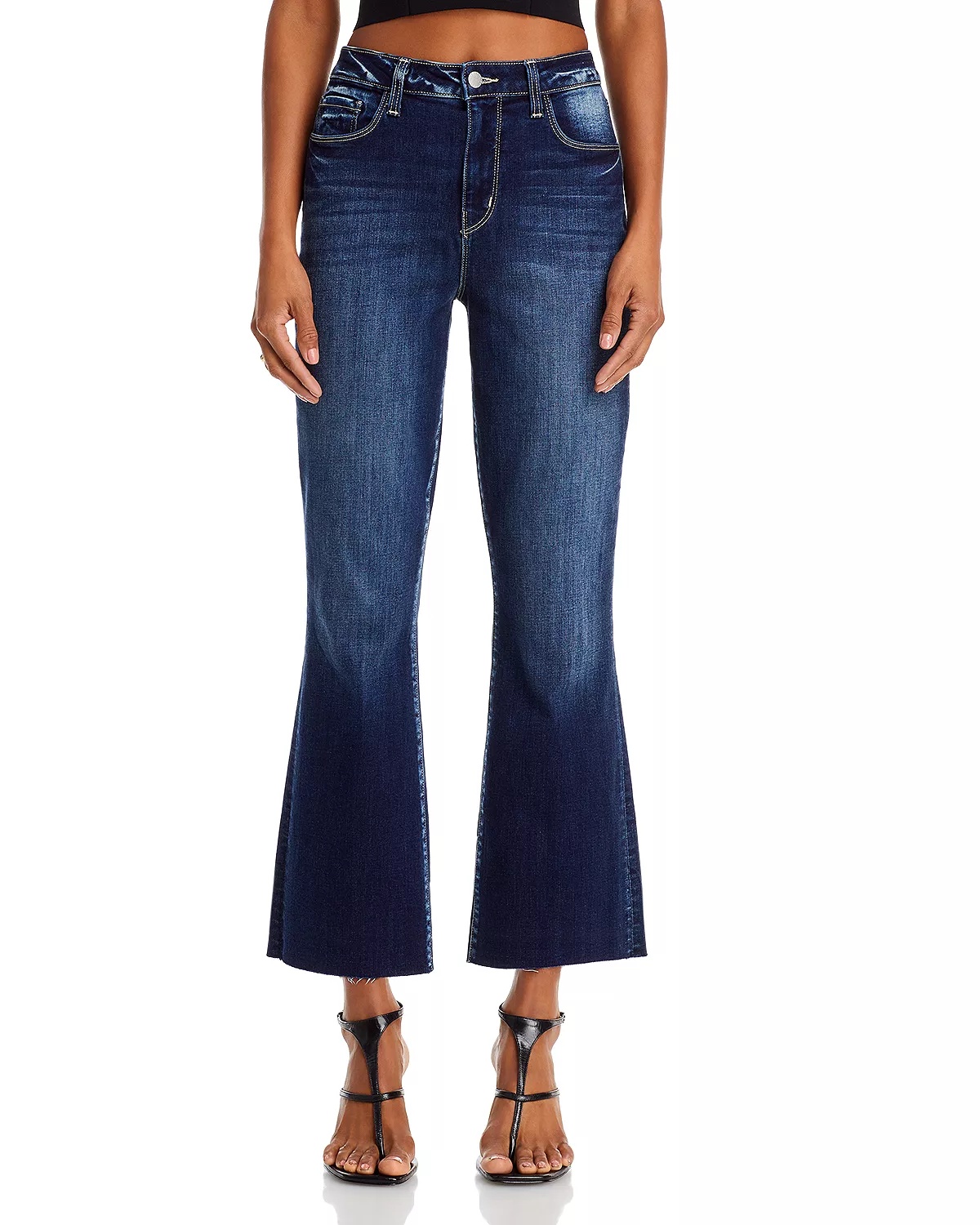 Kendra High Rise Cropped Flare Jeans in Columbia - 5