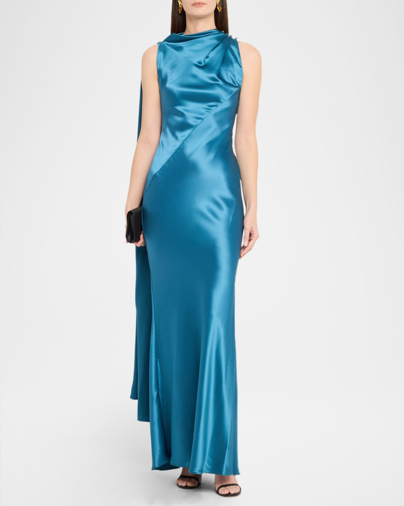 Acler Ropley Bias-Cut Satin Dress outlook