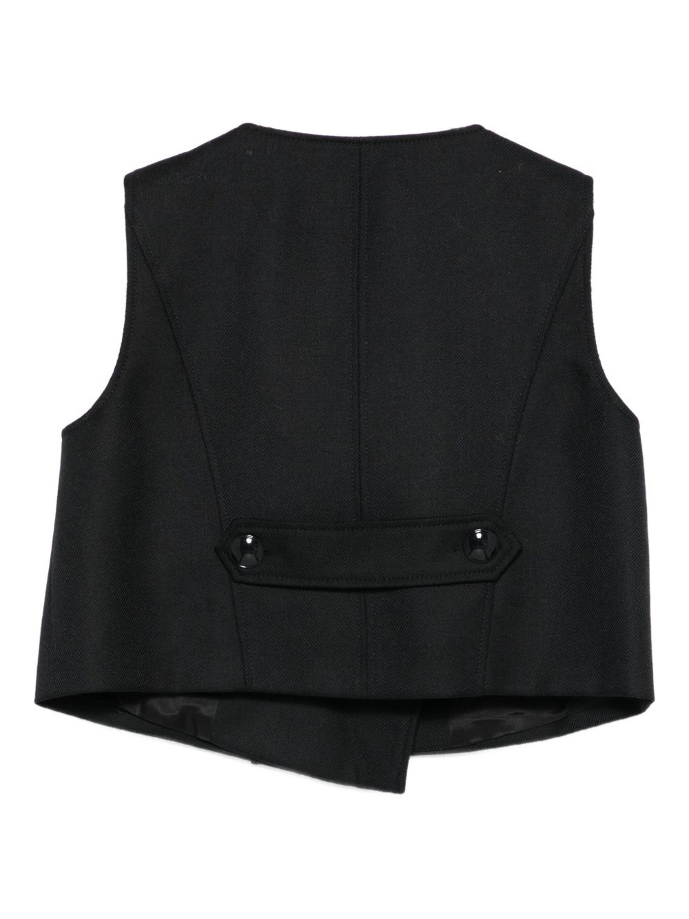 wool double-breasted top - 2