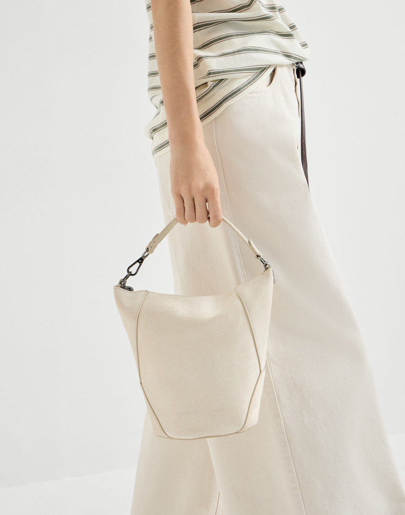 BC Duo bucket bag in suede with monili 4