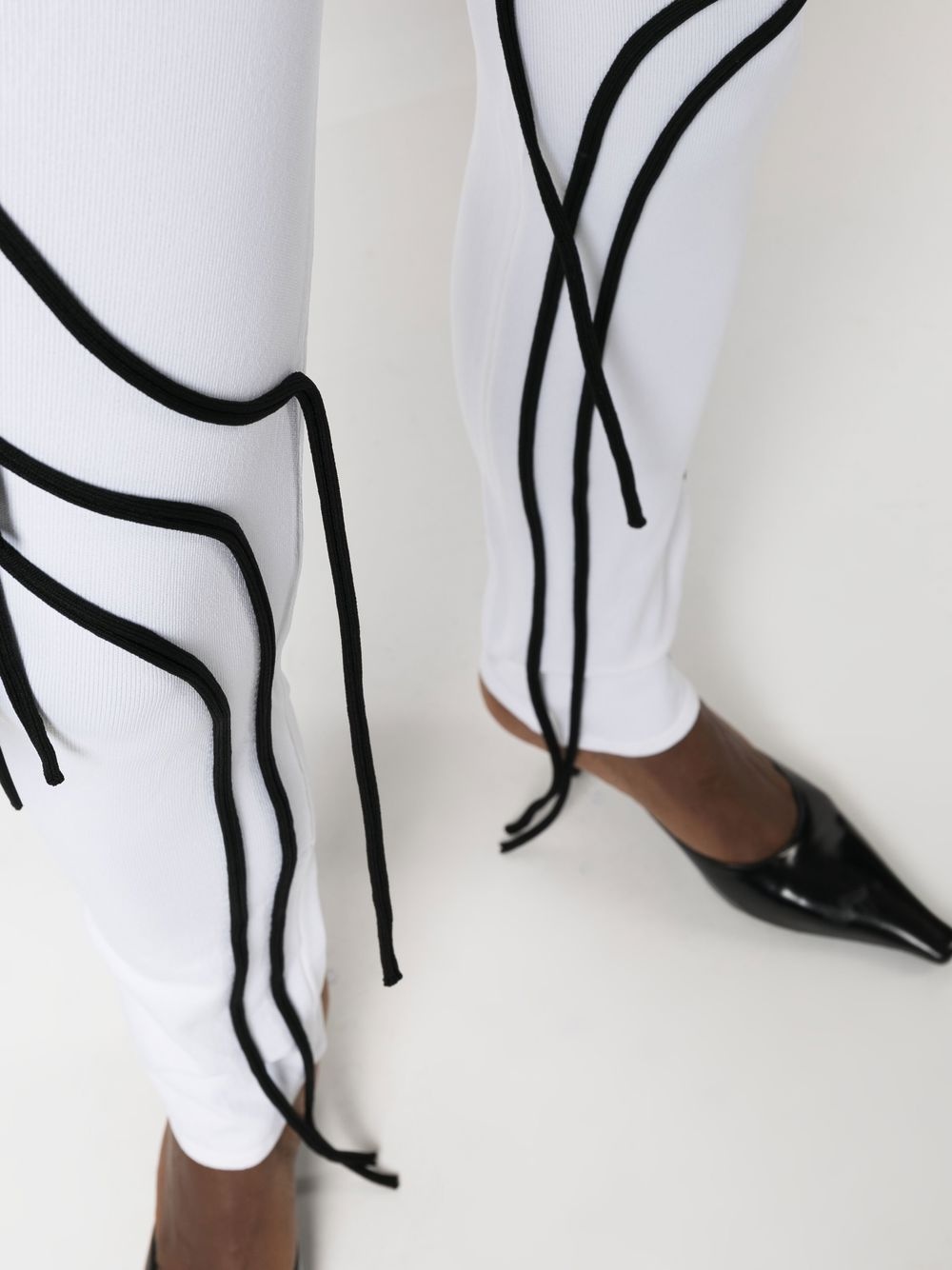knitted strappy leggings - 5