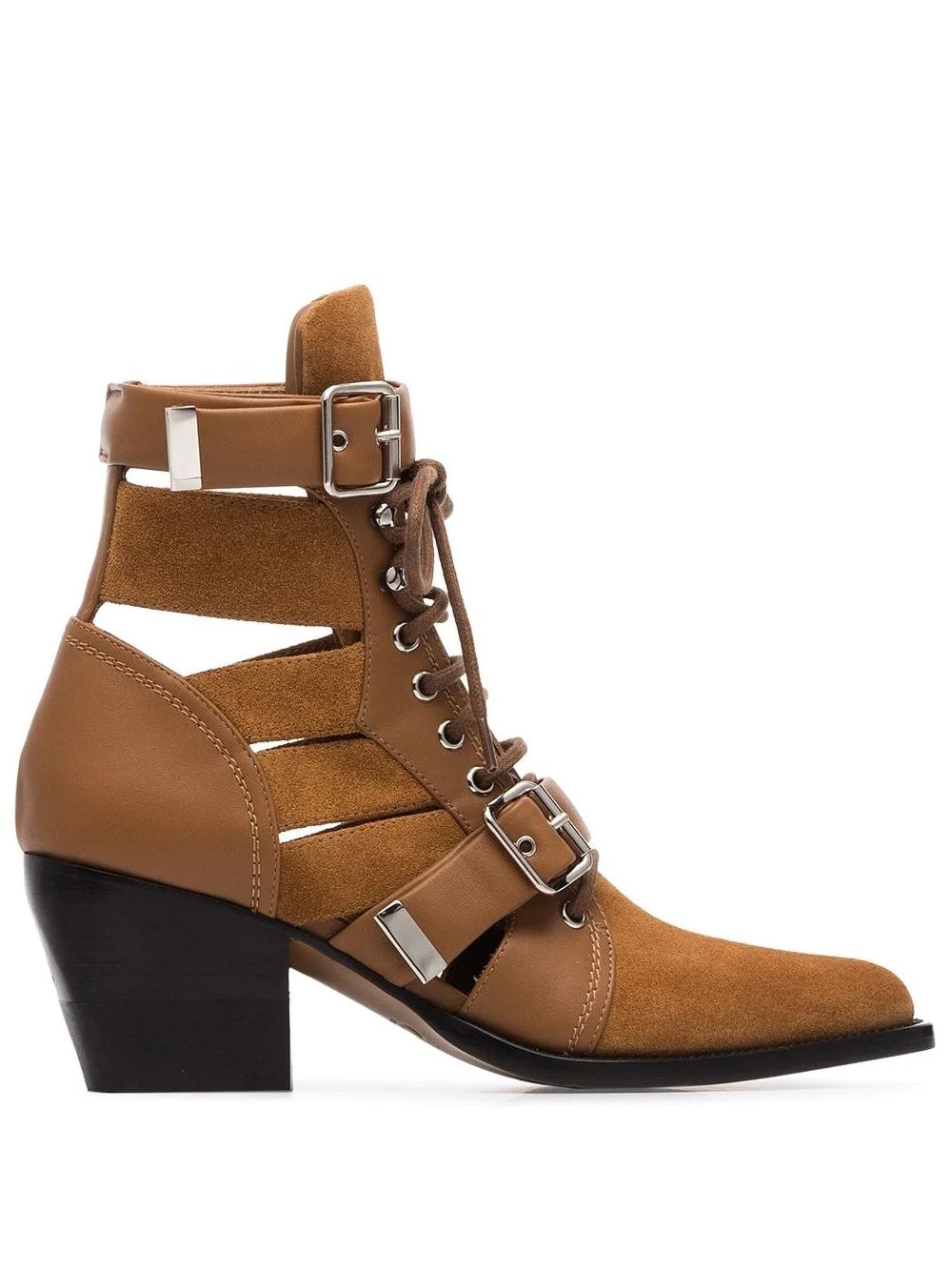 Rylee 60mm buckled suede boots - 1