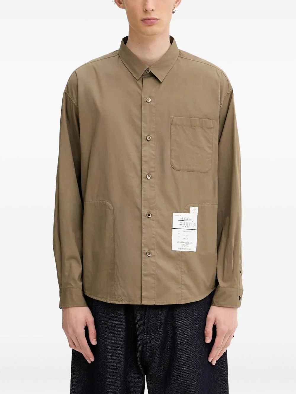 pocket-detail shirt - 1