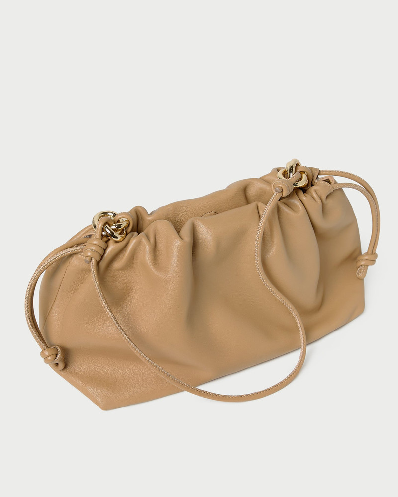Kiri Khaki Leather Shoulder Bag 3