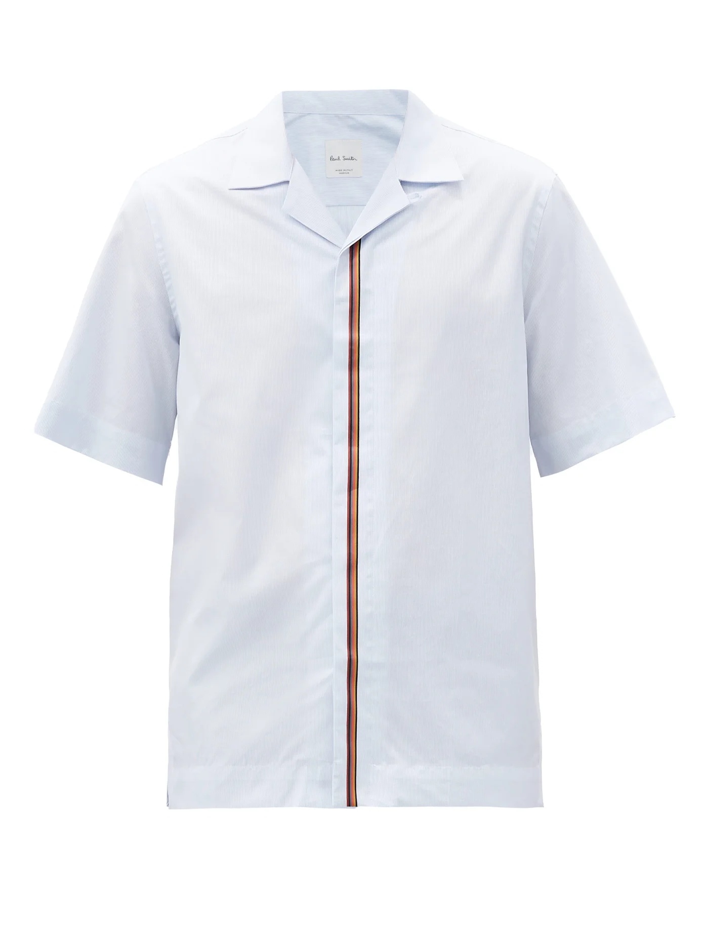 Artist-Stripe cotton-poplin short-sleeved shirt - 1