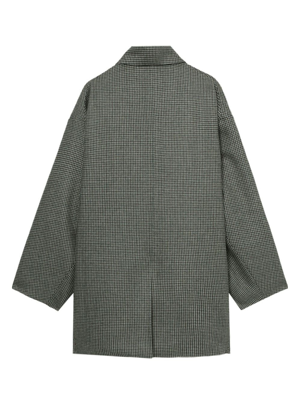 check-print coat - 6