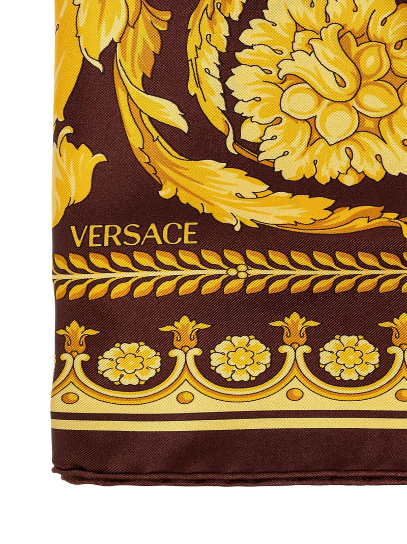 VERSACE large Barocco printed silk scarf outlook