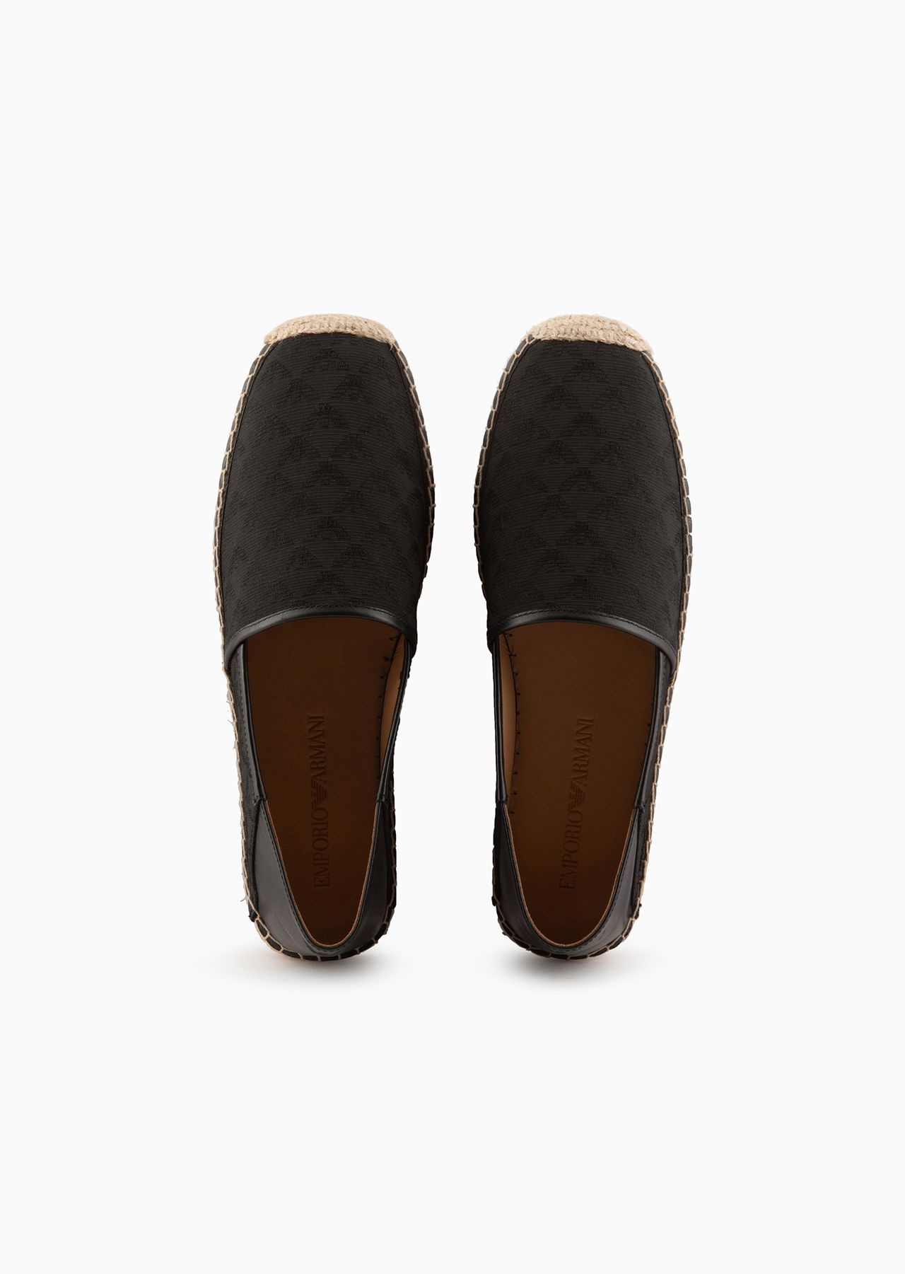 Logo-embroidered leather espadrilles - 3