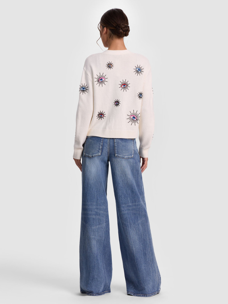 Alice + Olivia BRADLEY SHORT EMBELLISHED CARDIGAN outlook