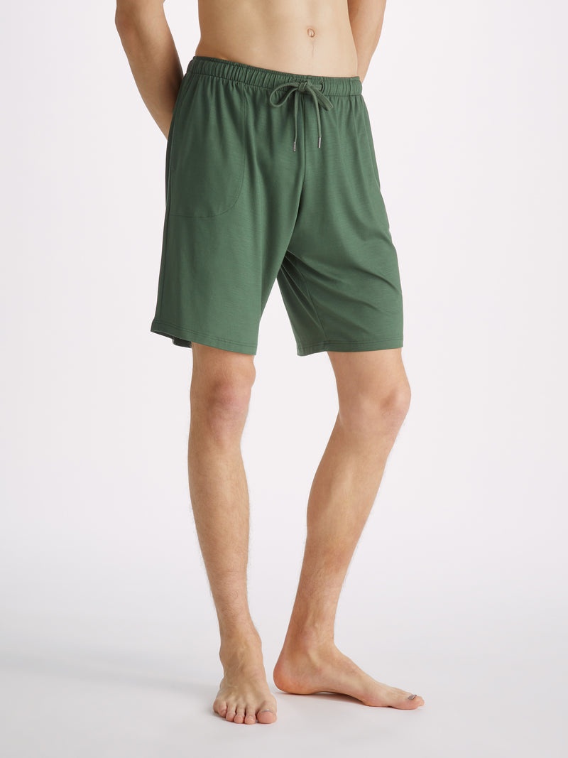 Men's Lounge Shorts Basel Micro Modal Stretch Hunter Green - 2