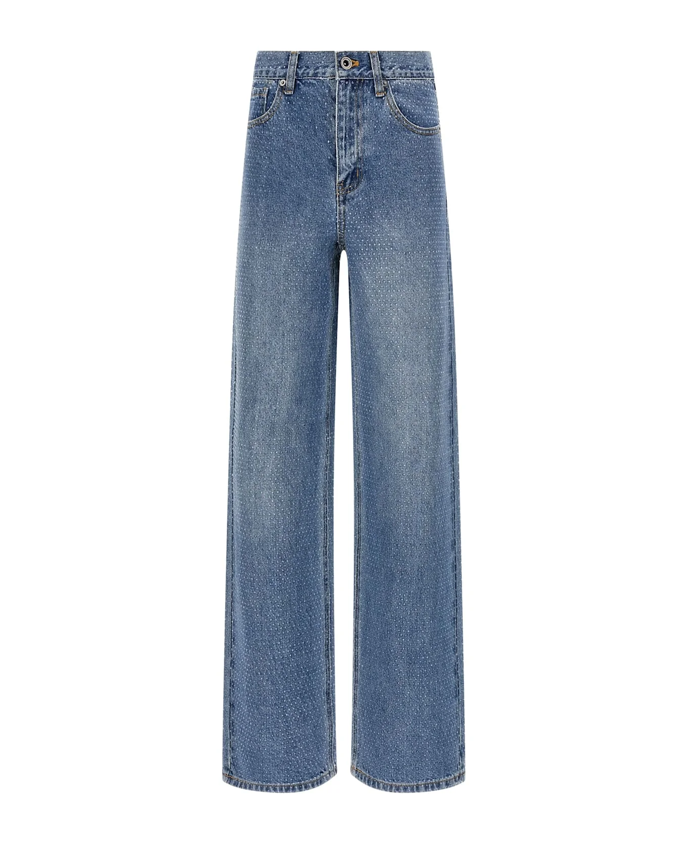 'rhinestone Denim Straight Leg' Jeans - 1
