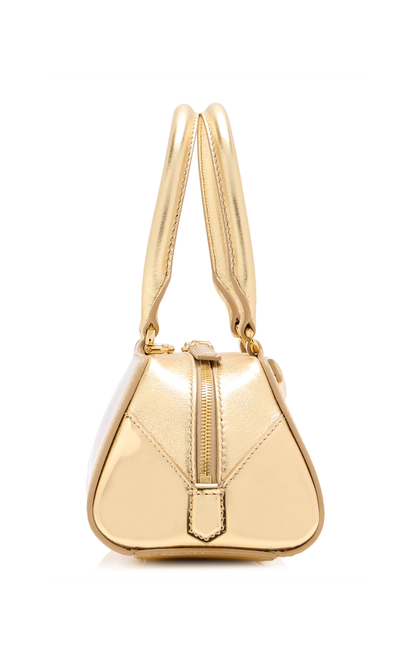 Antigona E/W Mini Metallic Leather Bag gold - 4