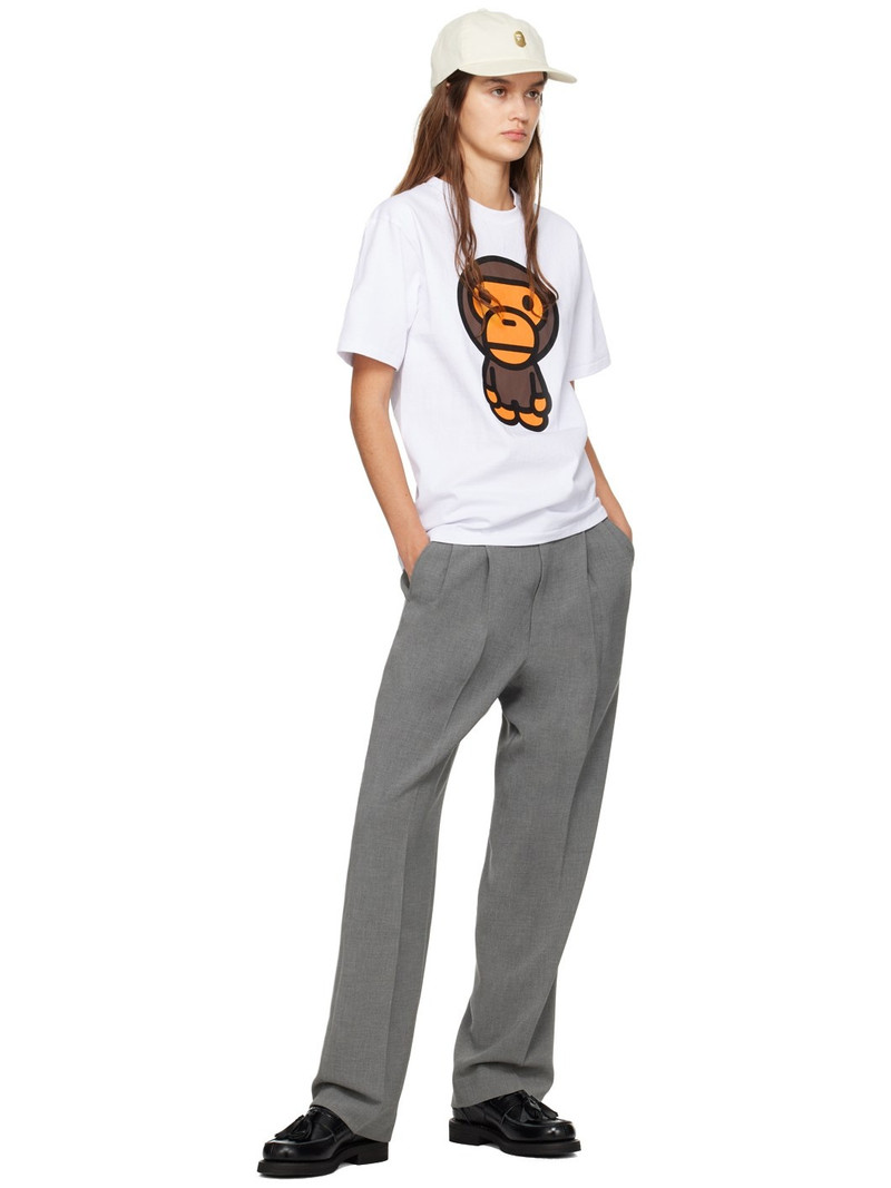 A BATHING APE® White Big Baby Milo T-Shirt outlook