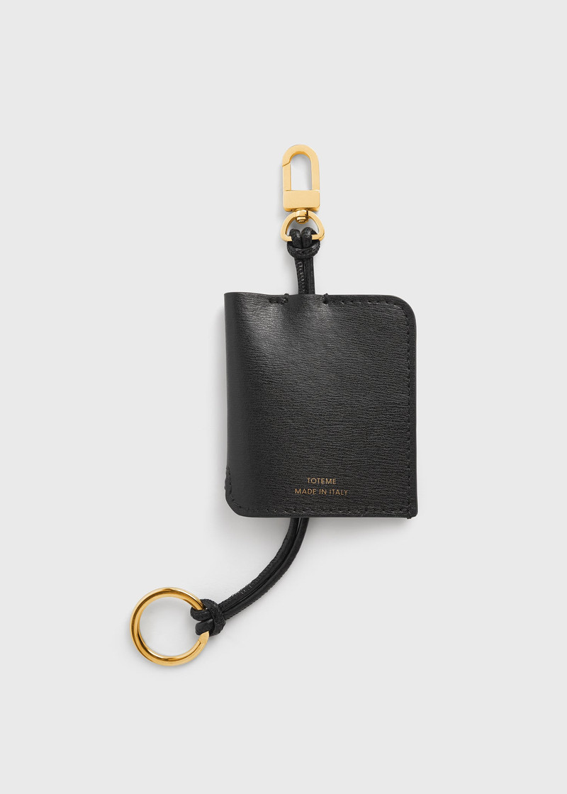Leather keyring black 5