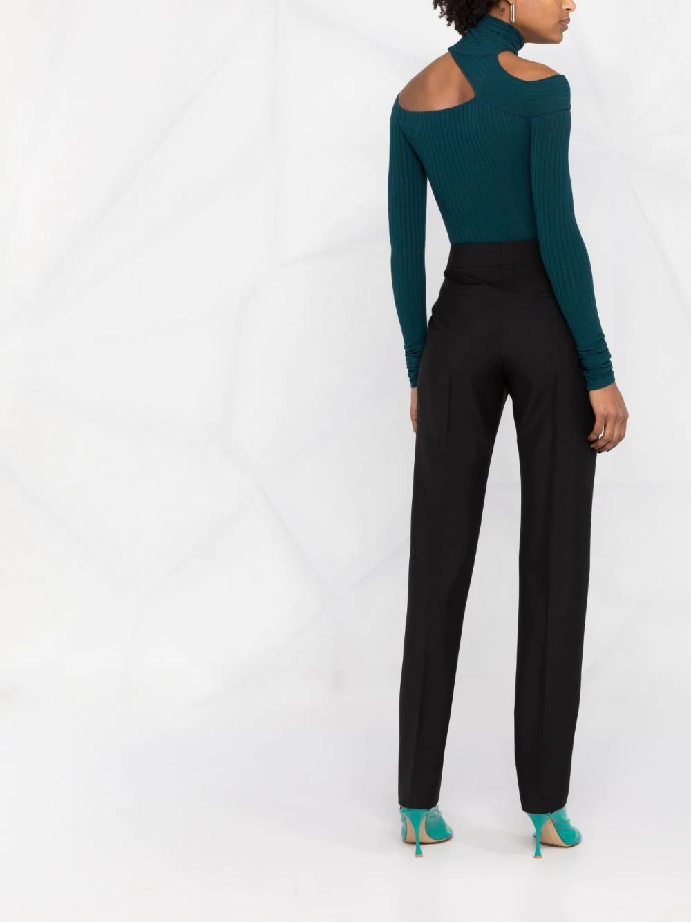 chain-detail tailored trousers - 4