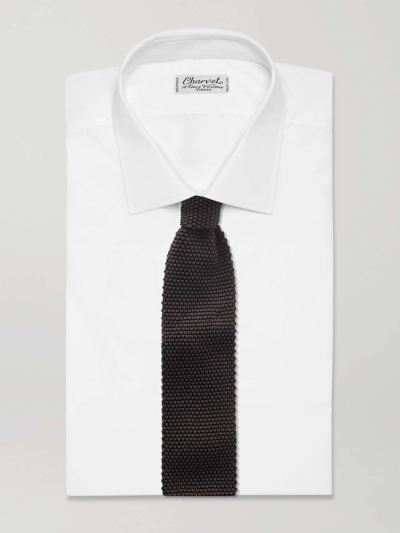 Brunello Cucinelli Knitted Silk Tie outlook