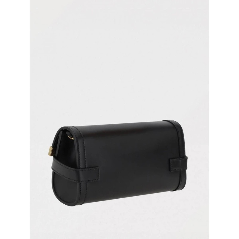 Balmain BLACK LEATHER CLUTCH FOR WOMEN outlook
