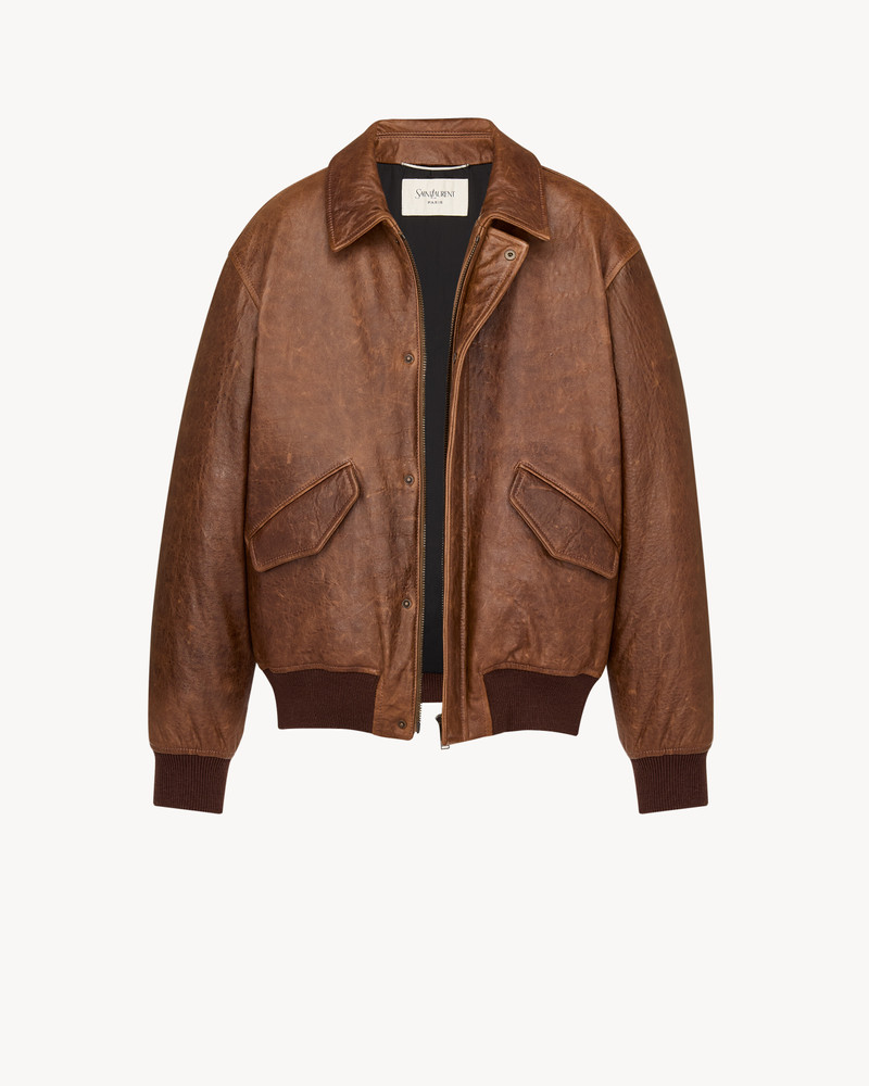 BOMBER JACKET IN VINTAGE GRAINED LAMBSKIN 3