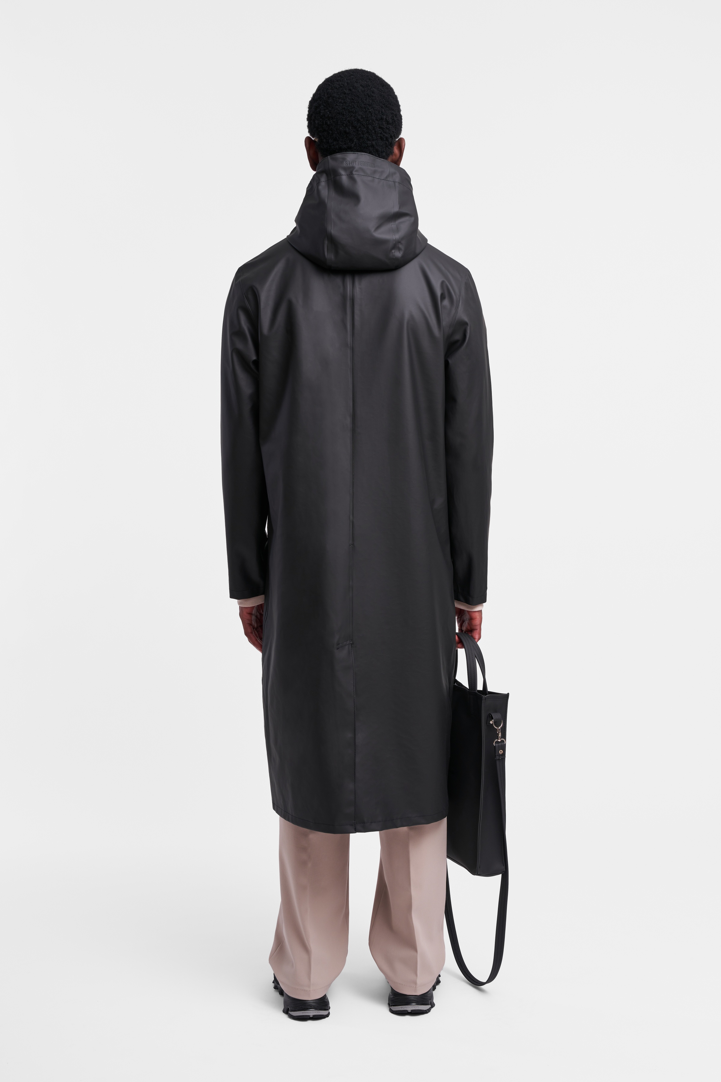 Stockholm Long Lightweight Zip Raincoat Black - 4