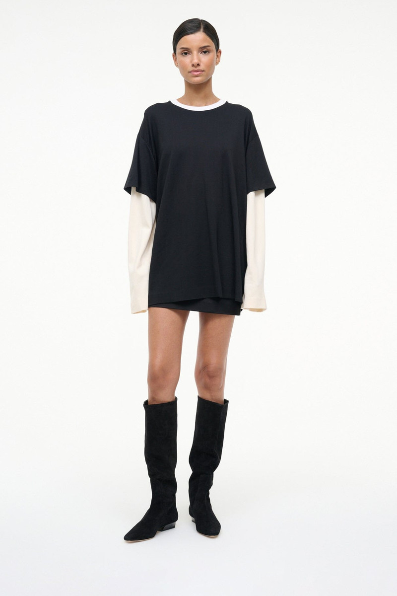 STAUD STAUD WALLY FLAT BOOT BLACK SUEDE outlook