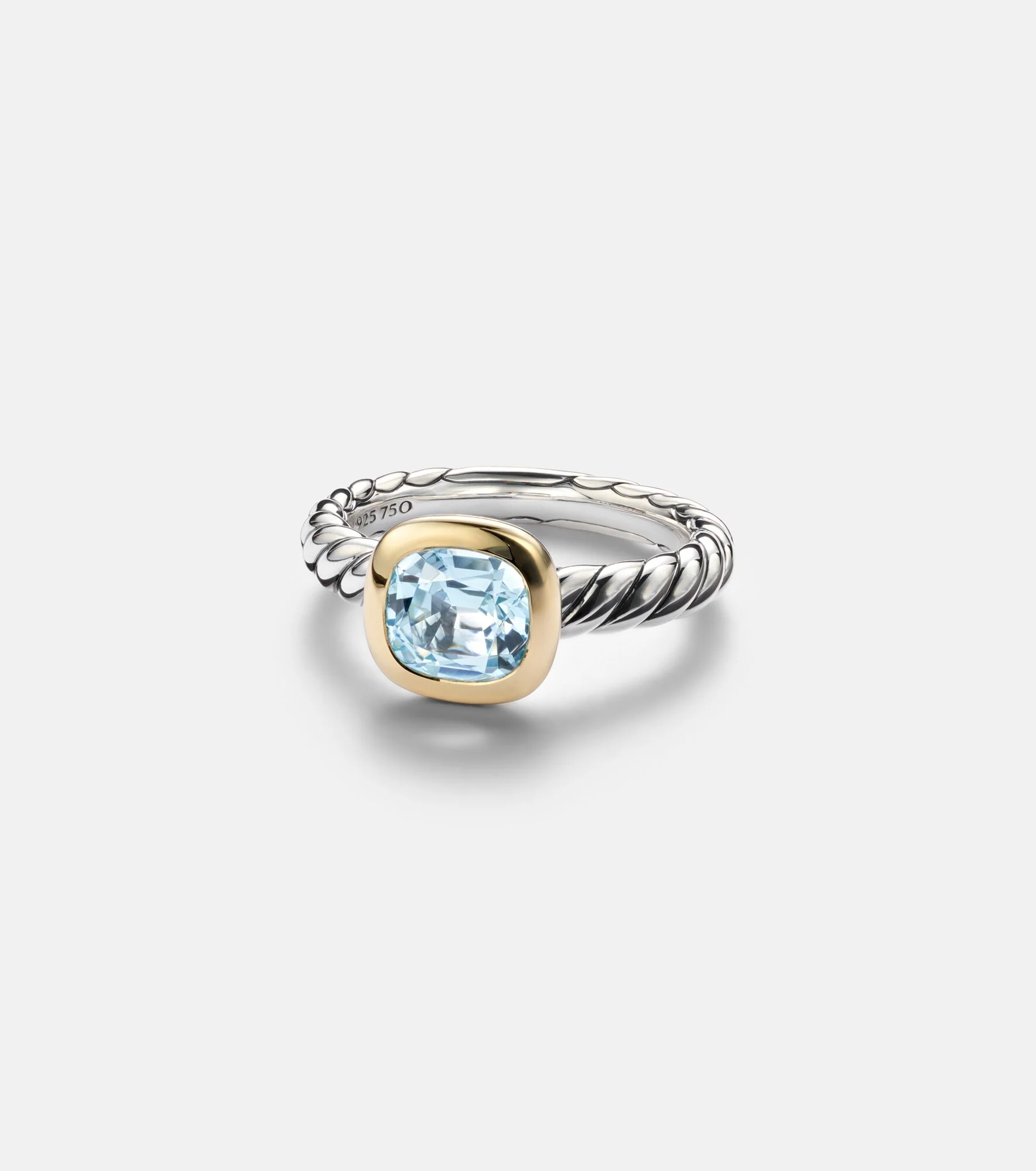 DY Mercer® sterling silver and 18kt gold ring with topaz - 1