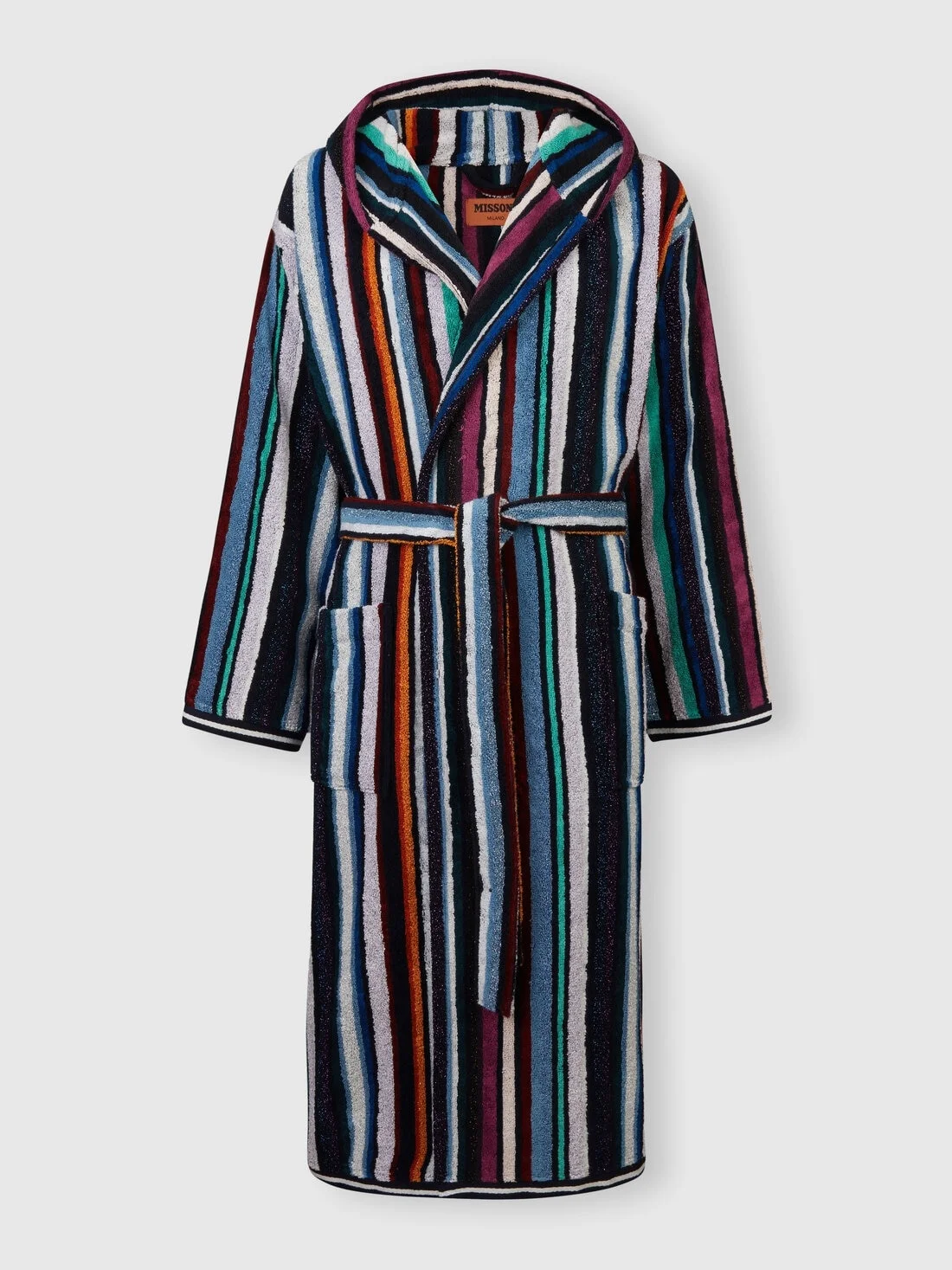 Chandler cotton terry bathrobe with lurex - 1