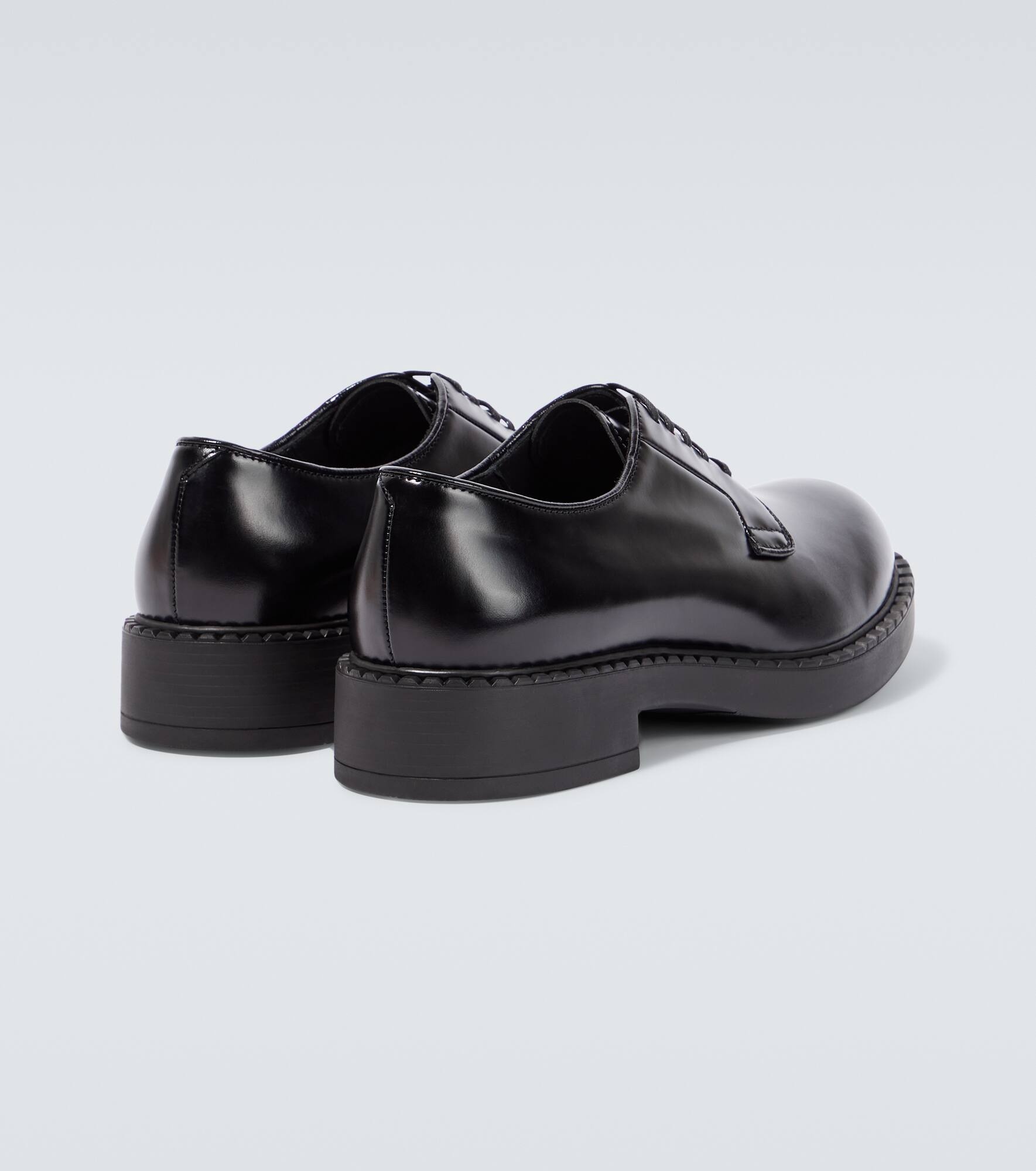Brushed leather Derby shoes - 6