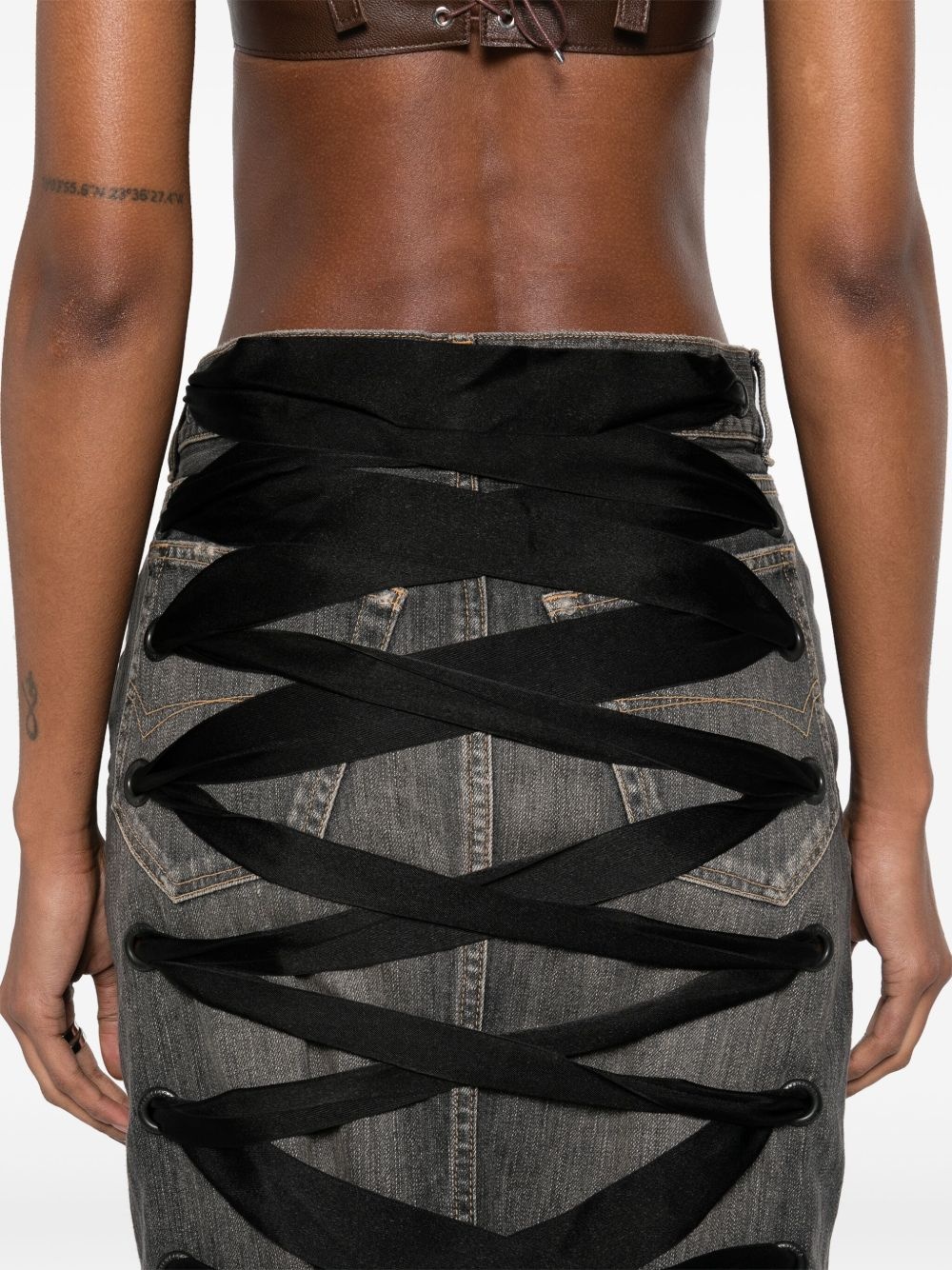 lace-up skirt - 5