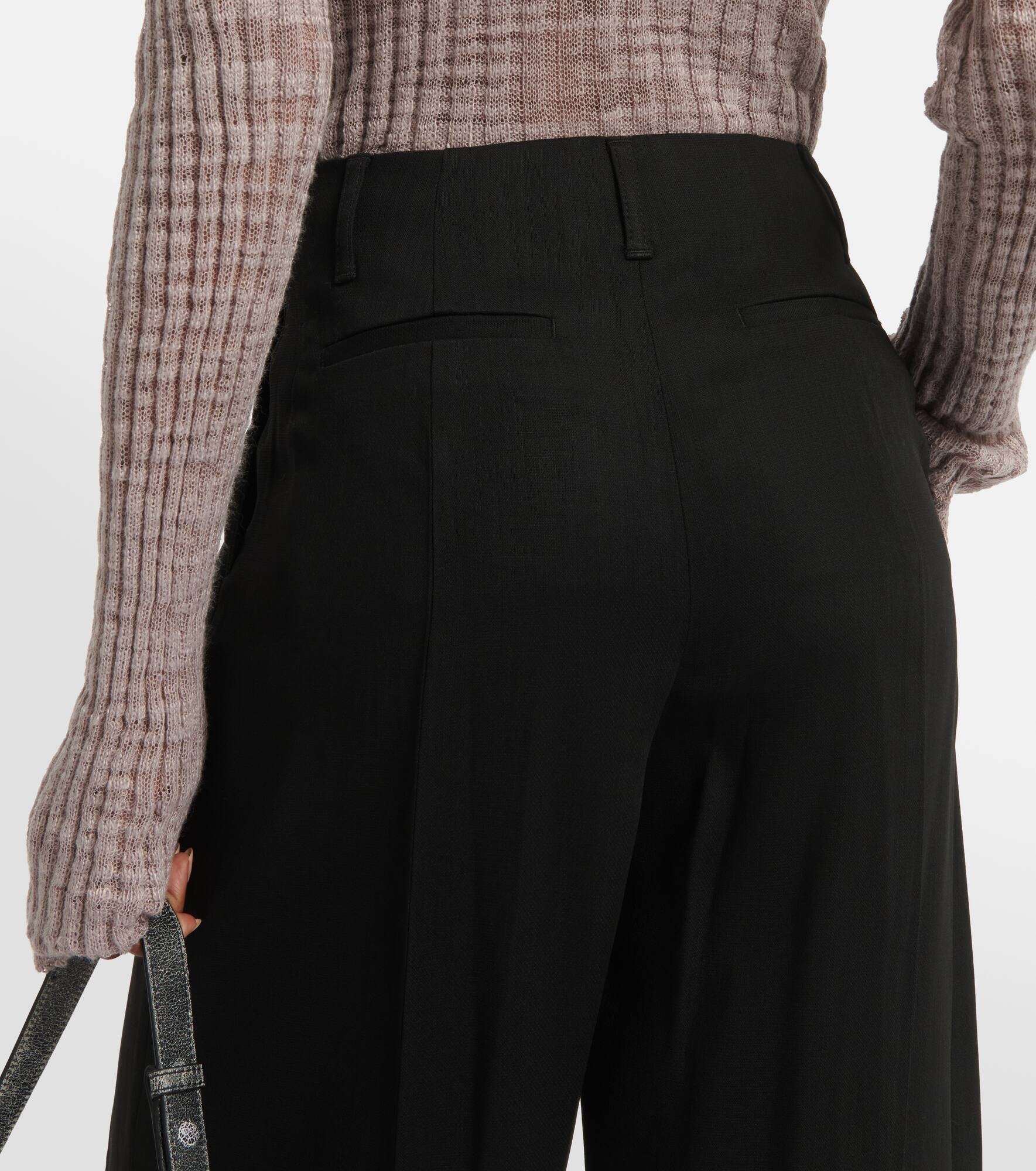 Wool-blend wide-leg pants - 6