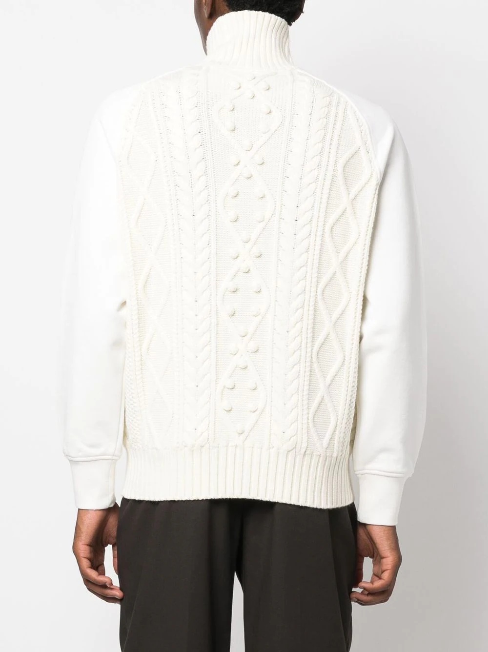 Hybrid cable-knit sweater - 4