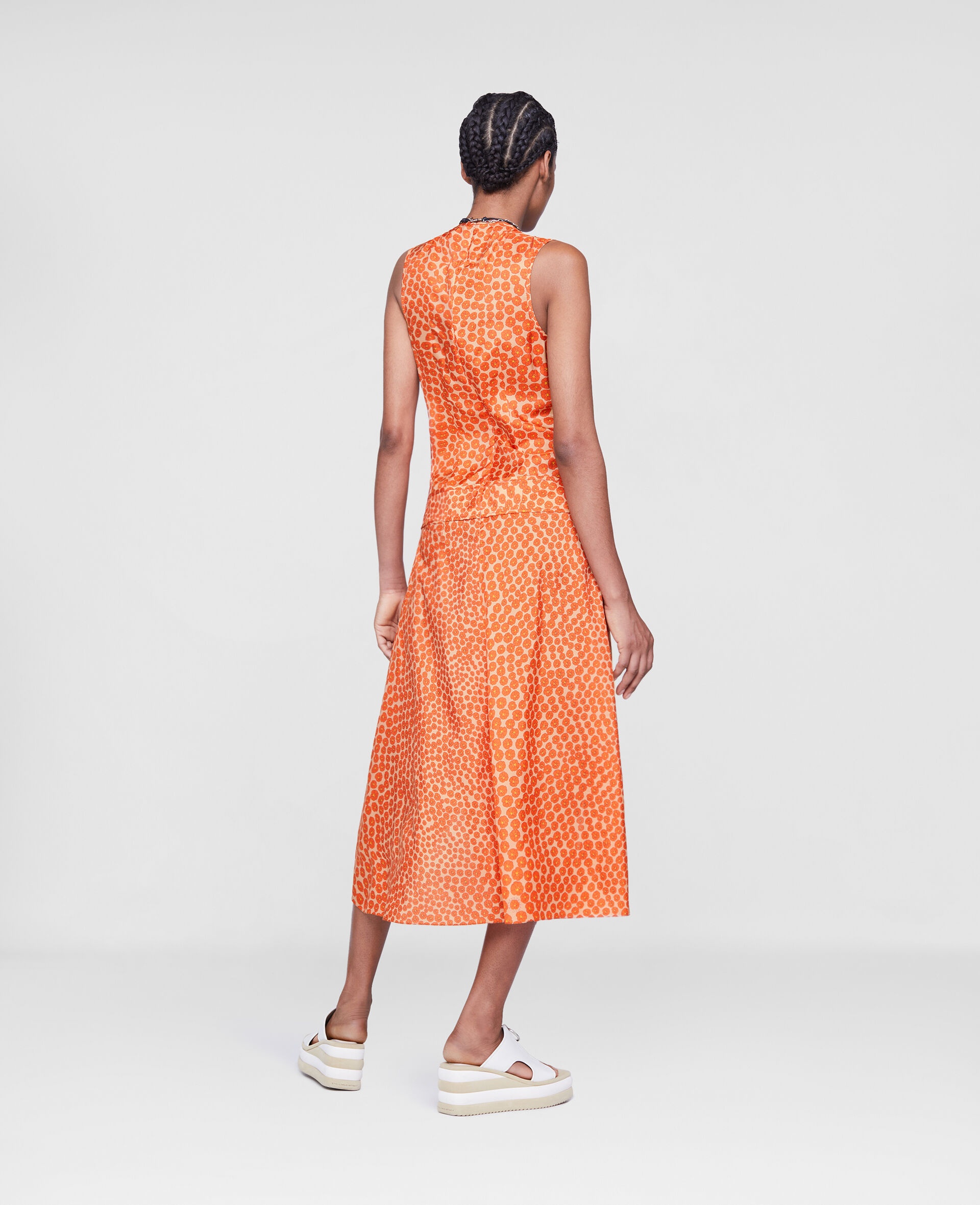 Floral Silk Midi Dress - 3