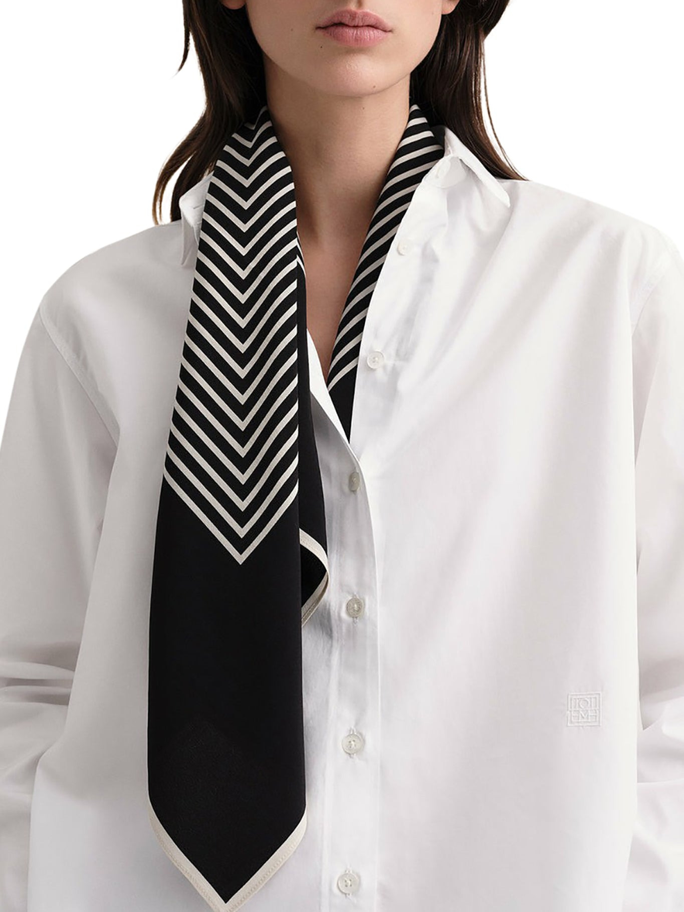 CENTERED MONOGRAM SILK SCARF - 3