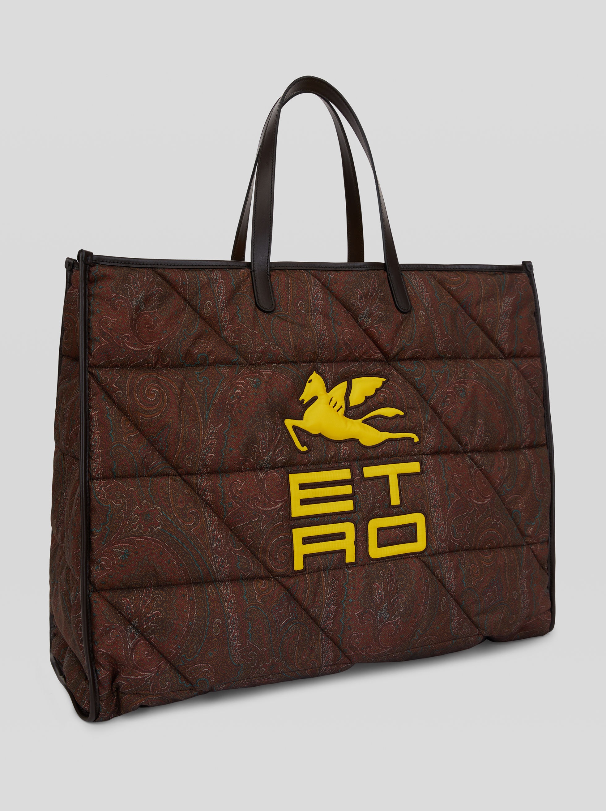 MAXI QUILTED PAISLEY SHOPPING BAG WITH ETRO CUBE LOGO - 6