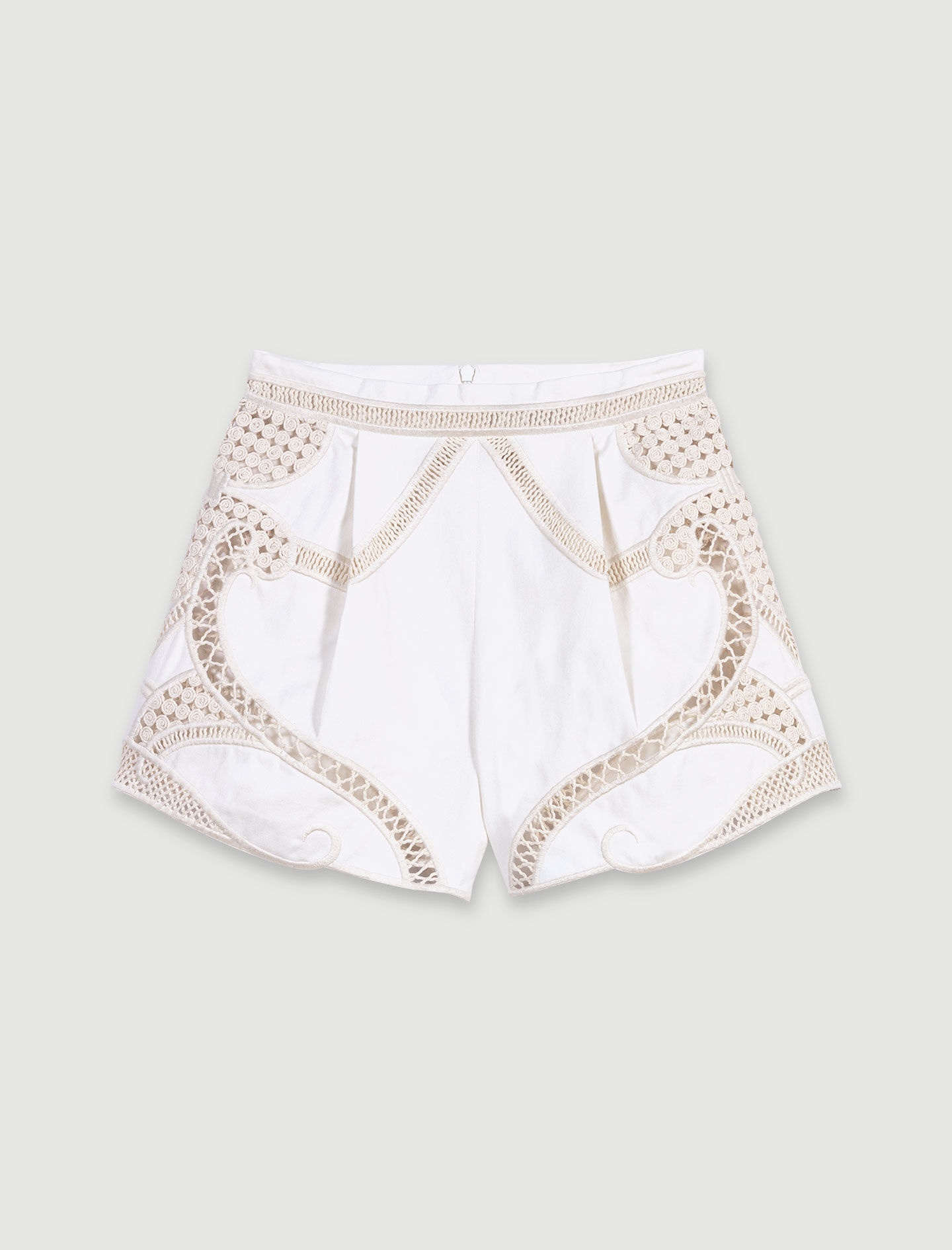 Crochet-knit shorts - 1