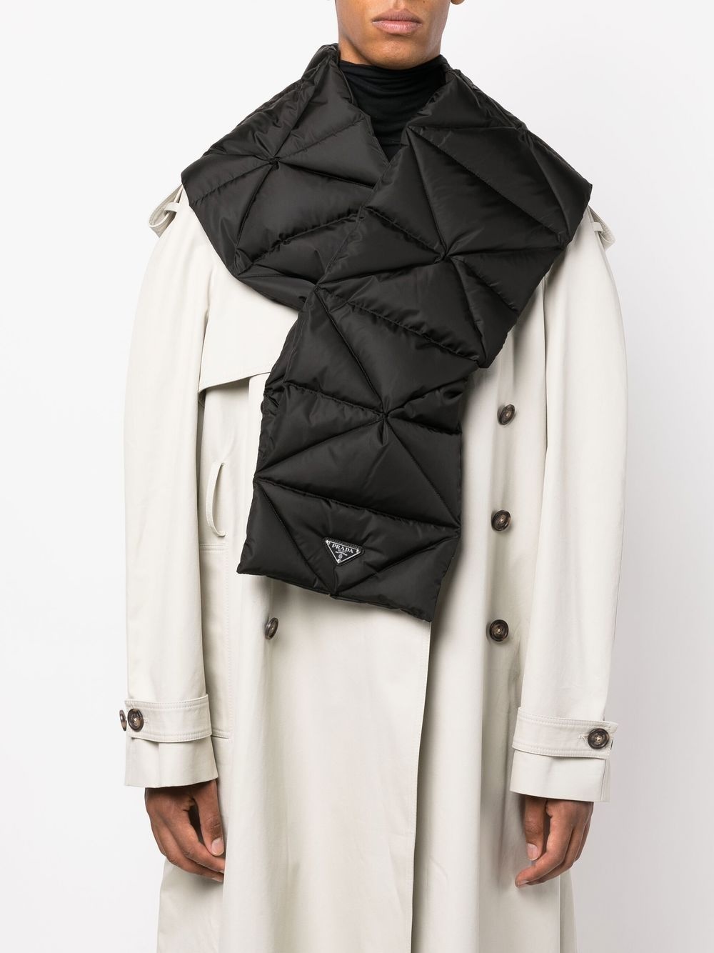 Re-Nylon extractable-hood padded scarf - 2