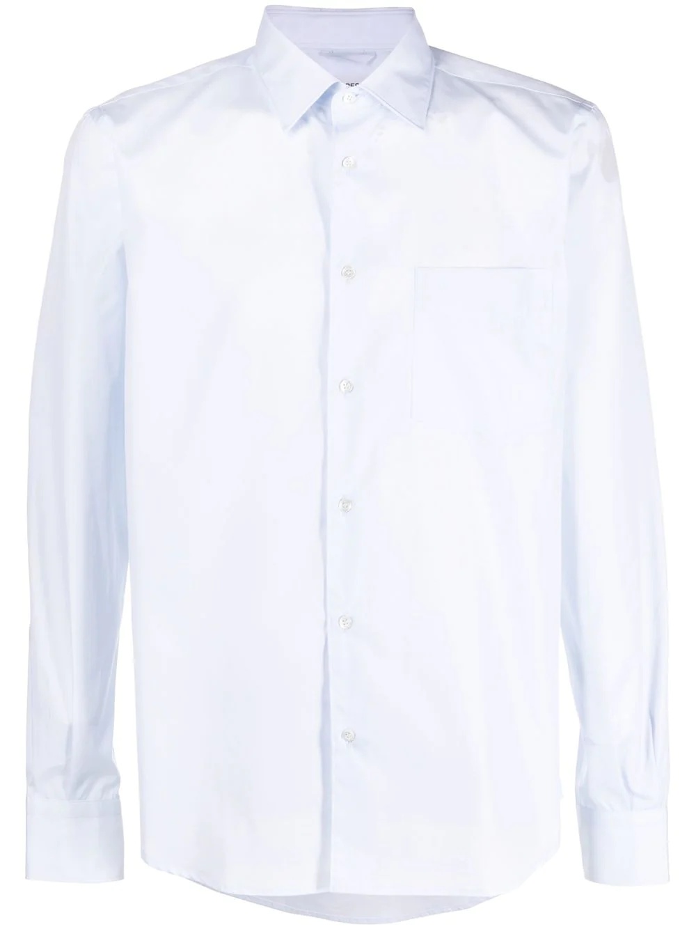 slim-cut patch-pocket shirt - 1