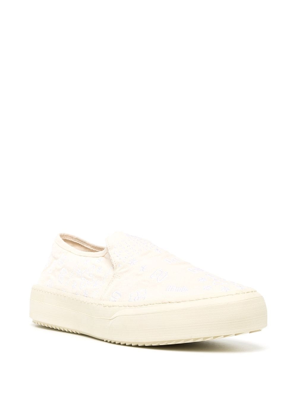 embroidered-design boat shoes - 2