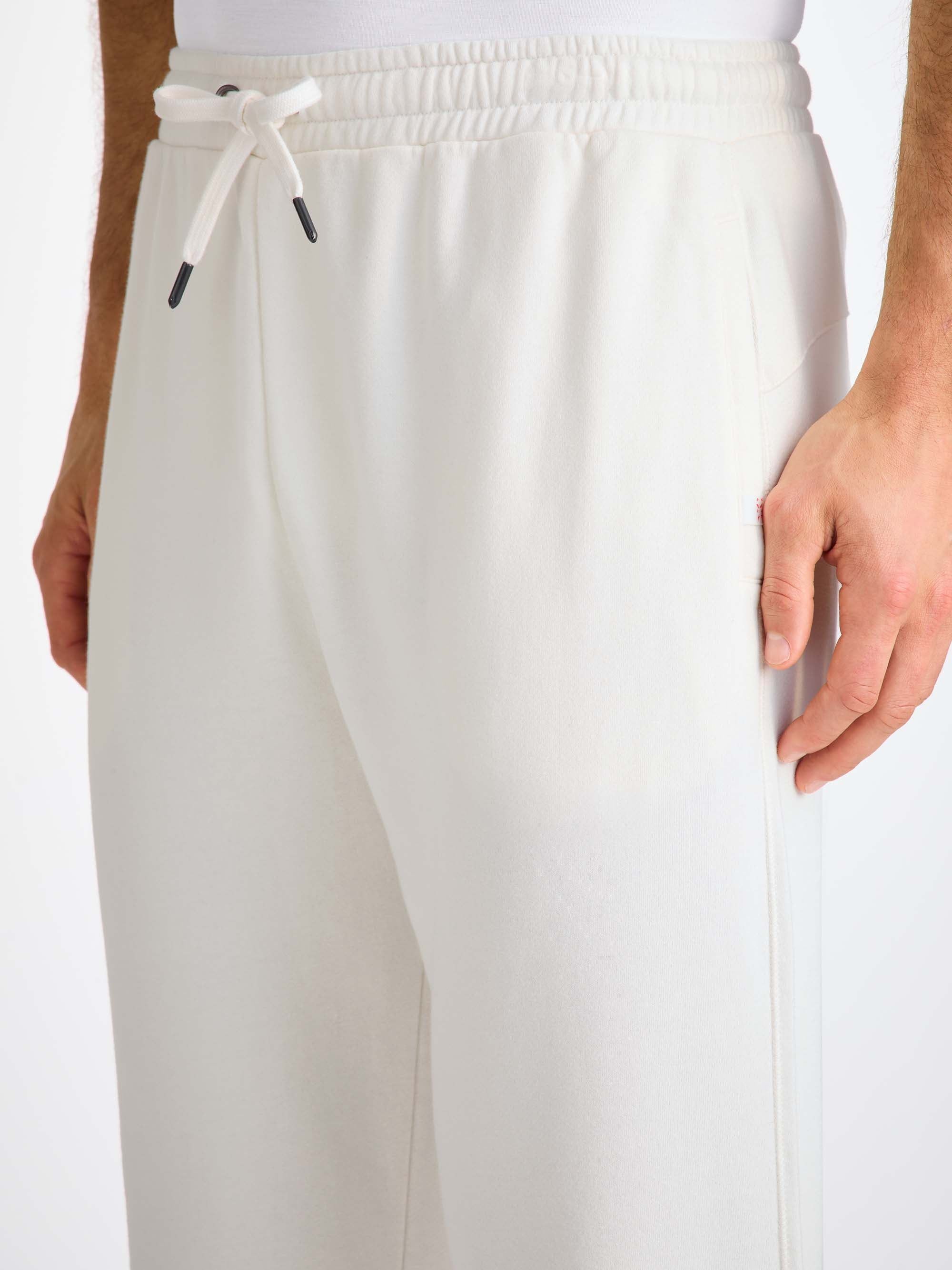 Men's Sweatpants Quinn Cotton Modal White - 5
