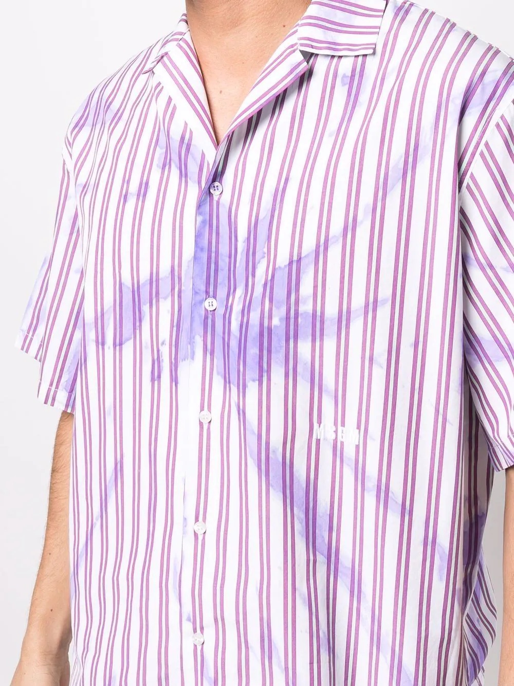 striped short-sleeved shirt - 5