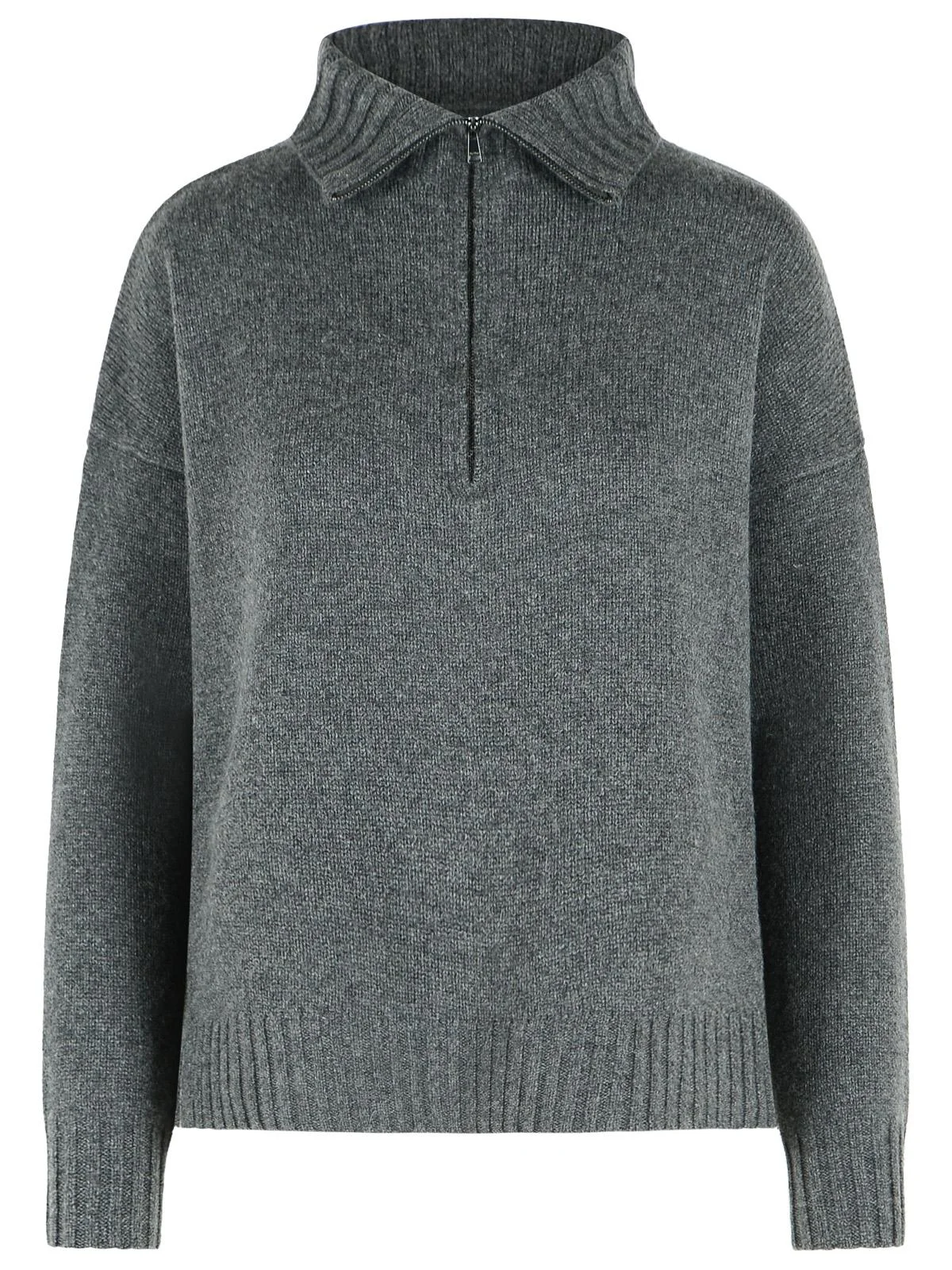 Max Mara 'Crasso' High Neck Sweater In Dark Grey Cashmere Yarn Women - 1